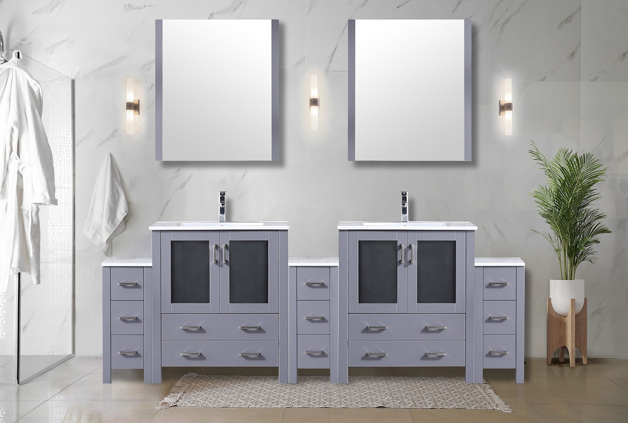 dark grey vanity