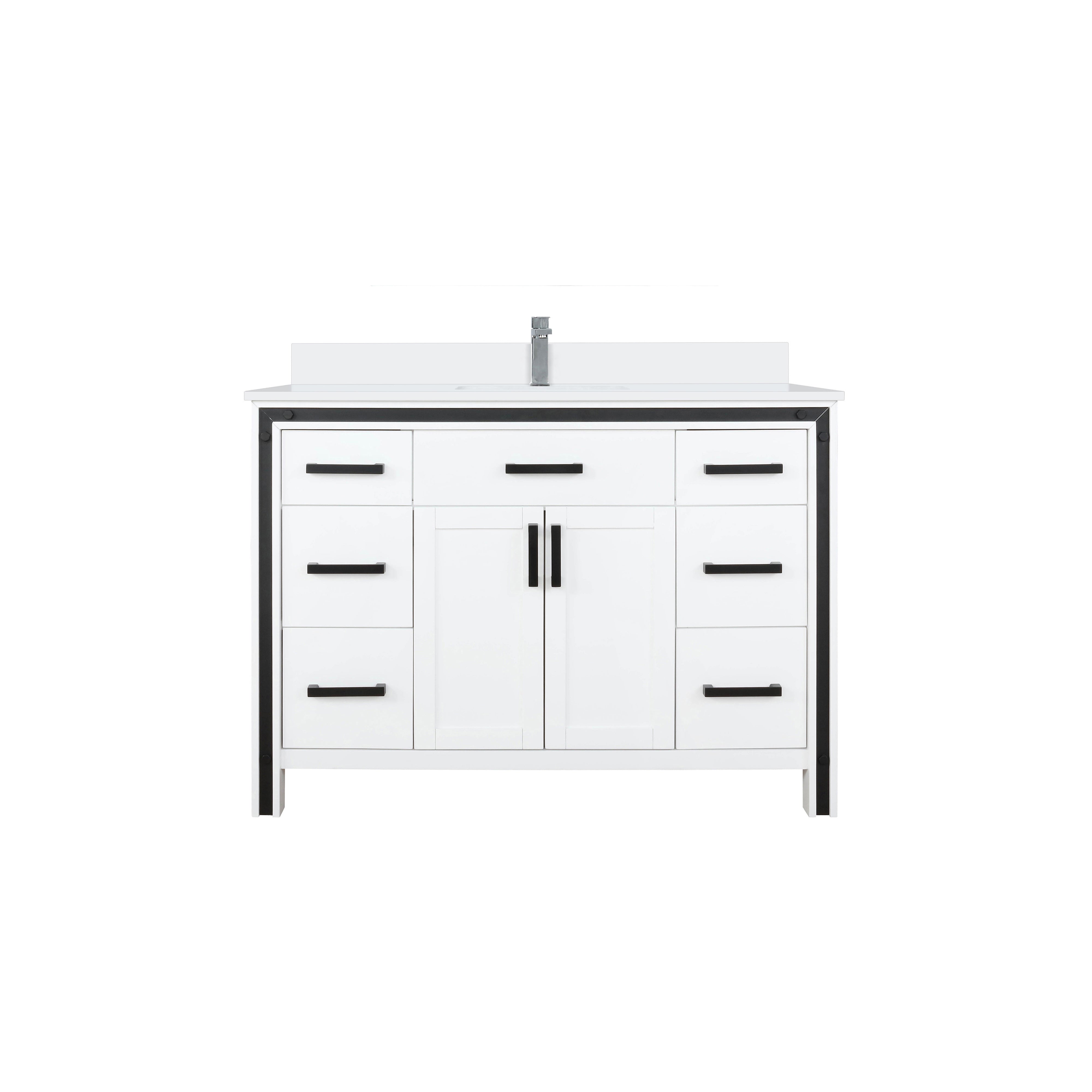 Lexora Ziva 48 in W x 22 in D Bath Vanity