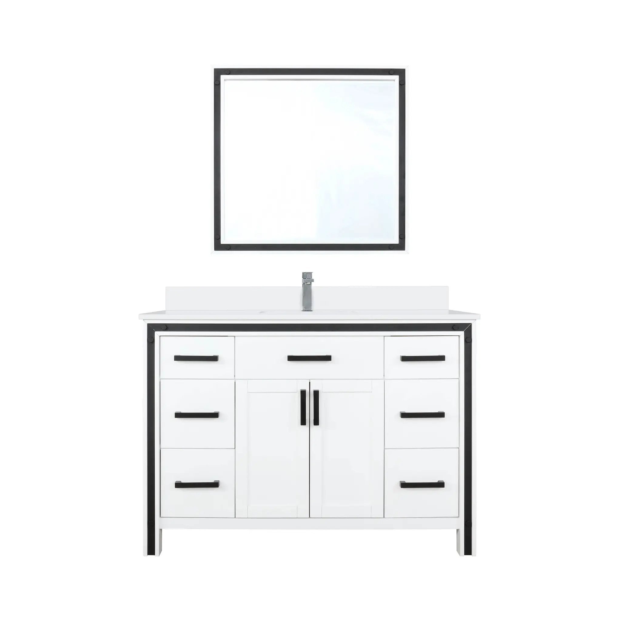 Lexora Ziva 48 in W x 22 in D Bath Vanity by Lexora