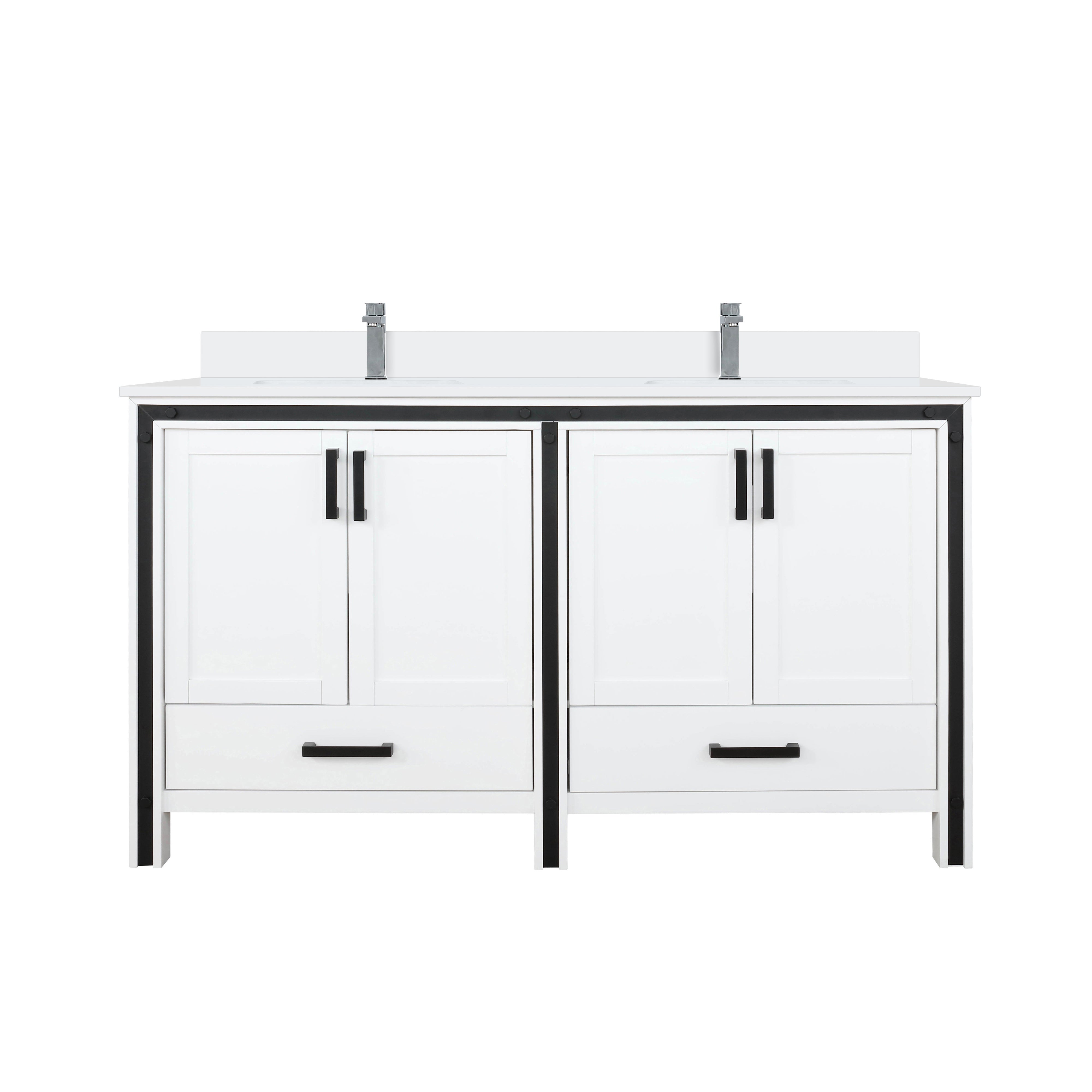 Lexora Ziva 60 in W x 22 in D Double Bath Vanity