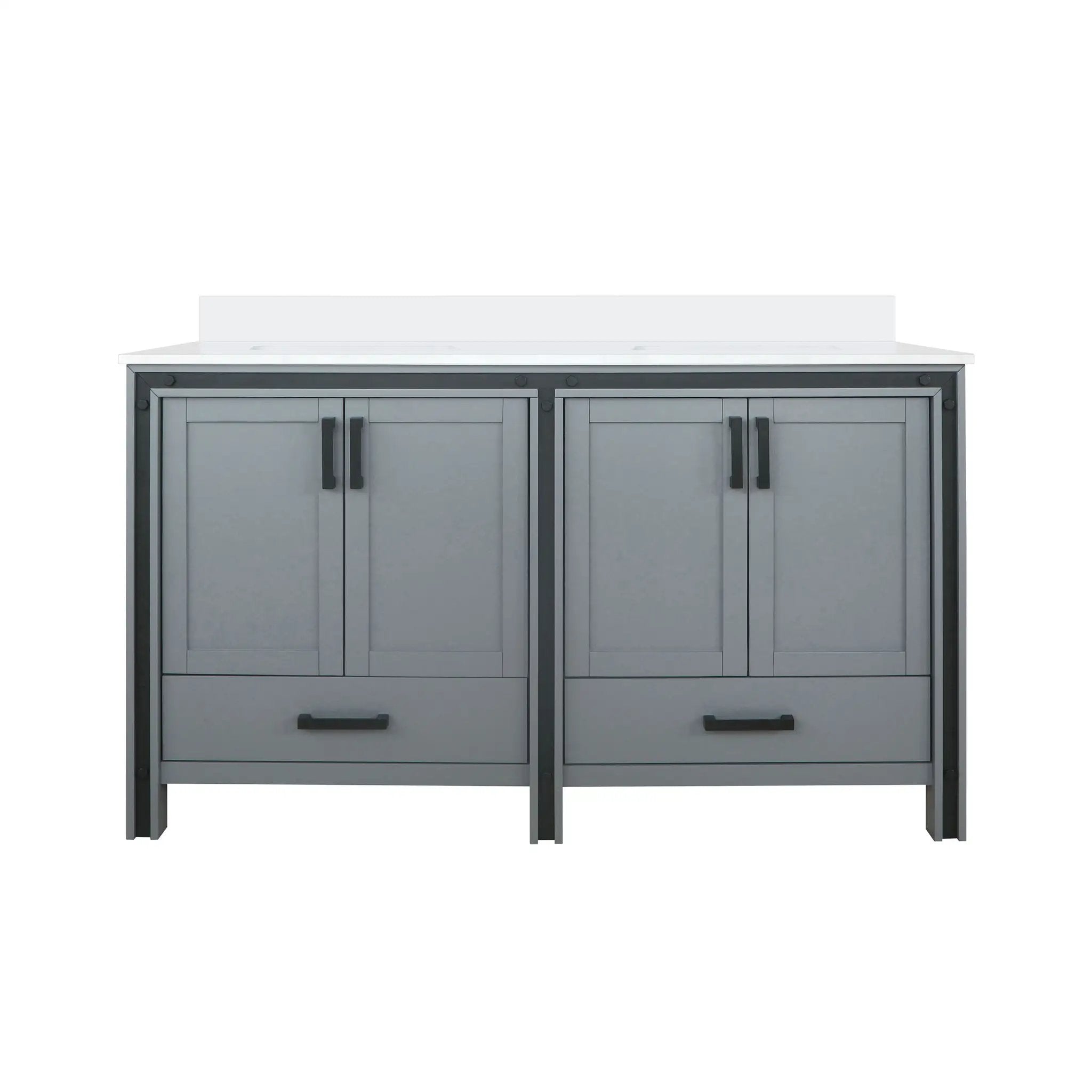 Lexora Ziva 60 in W x 22 in D Double Bath Vanity by Lexora