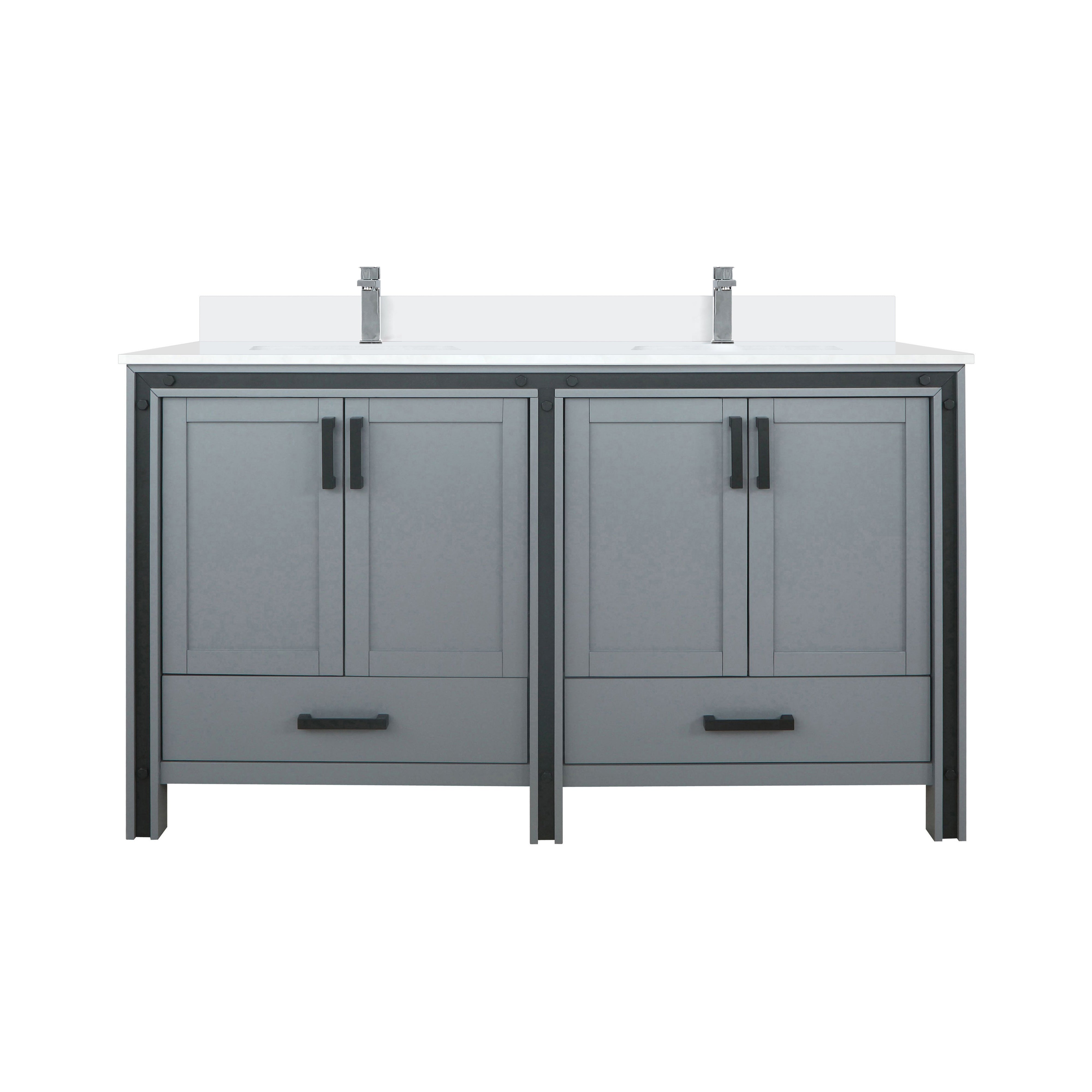 Lexora Ziva 60 in W x 22 in D Double Bath Vanity