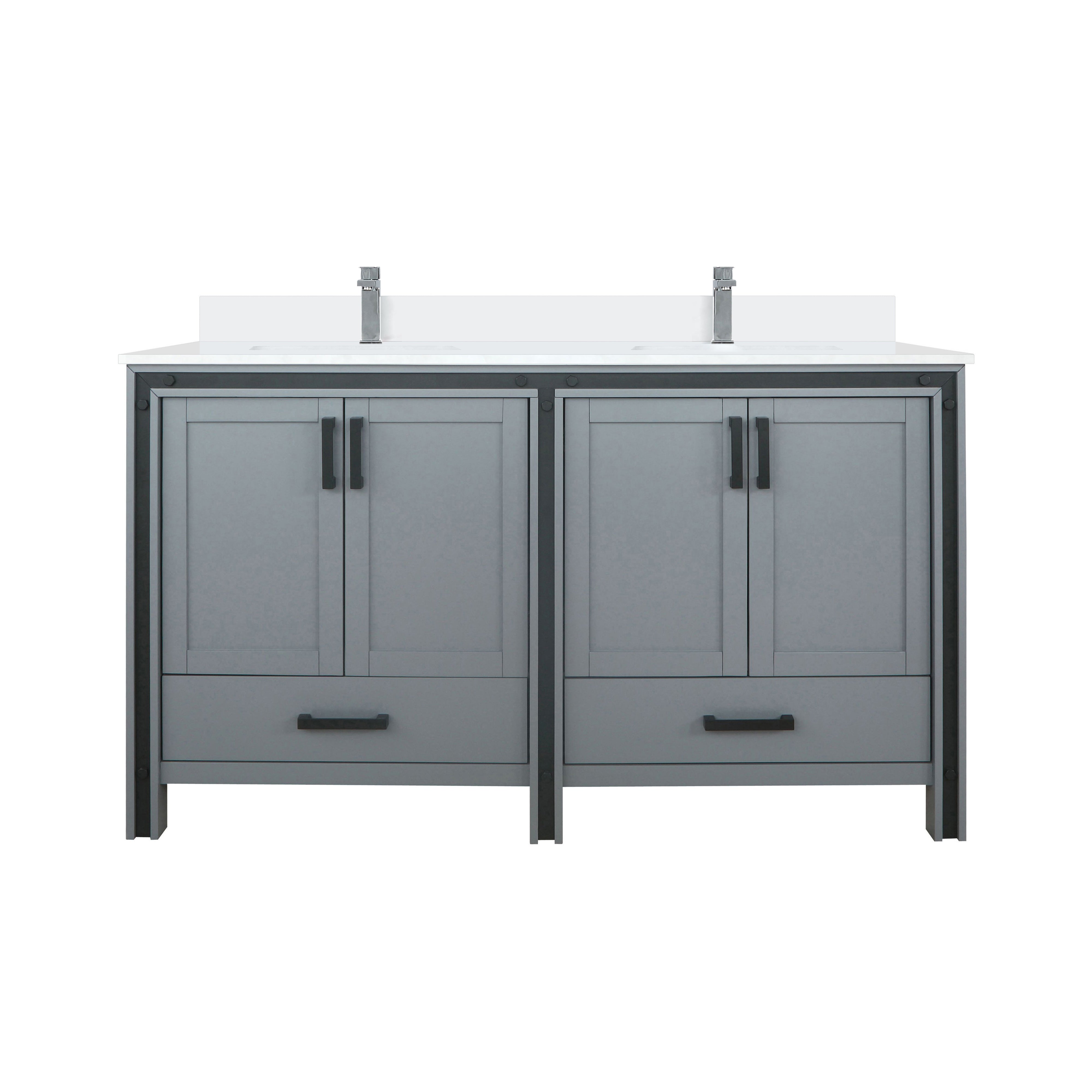 Lexora Ziva 60 in W x 22 in D Double Bath Vanity