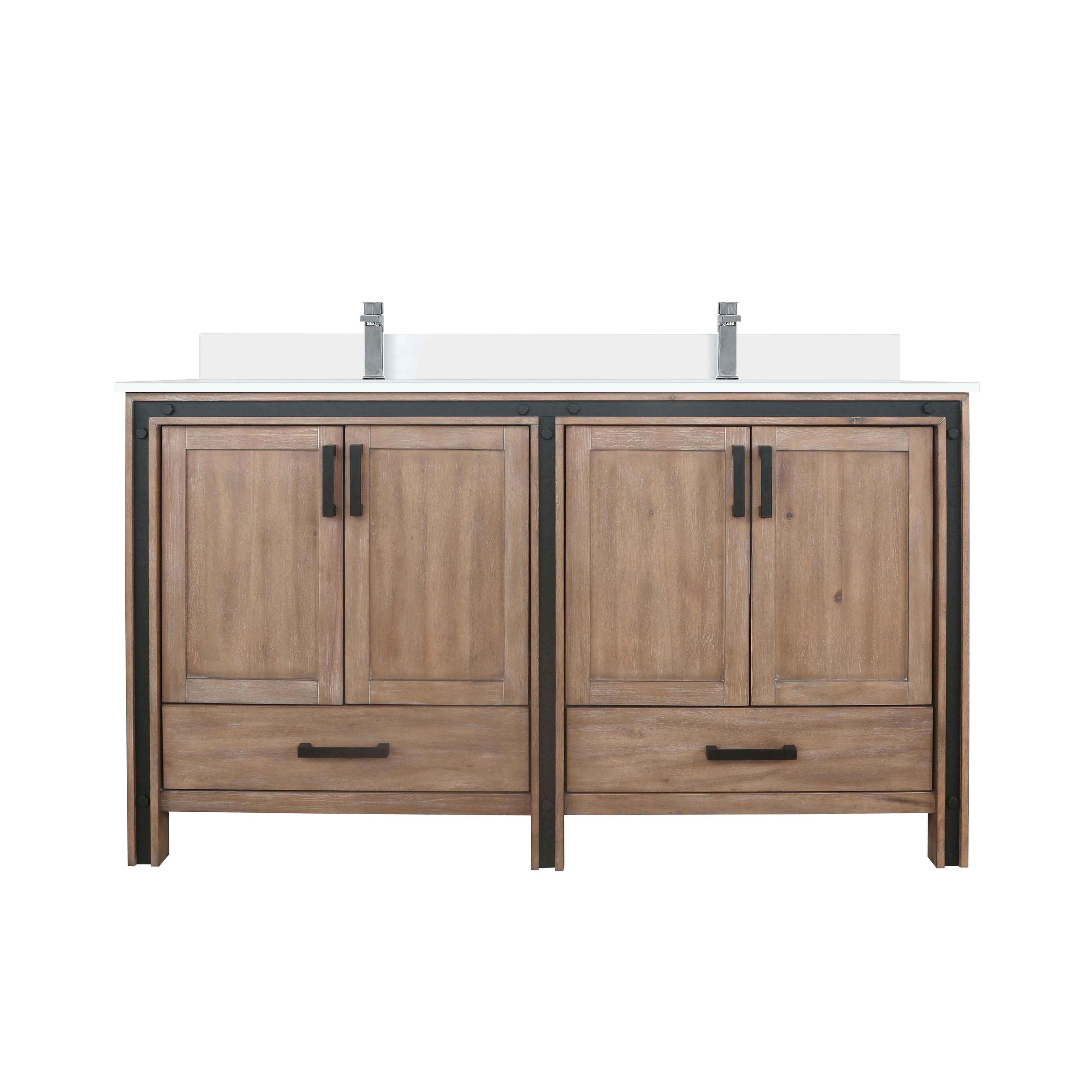 Lexora Ziva 60 in W x 22 in D Double Bath Vanity