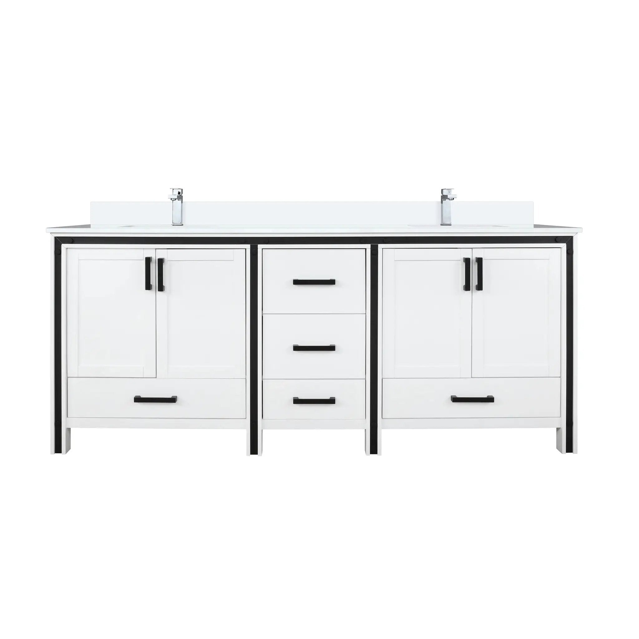 Lexora Ziva 72 in W x 22 in D Double Bath Vanity by Lexora