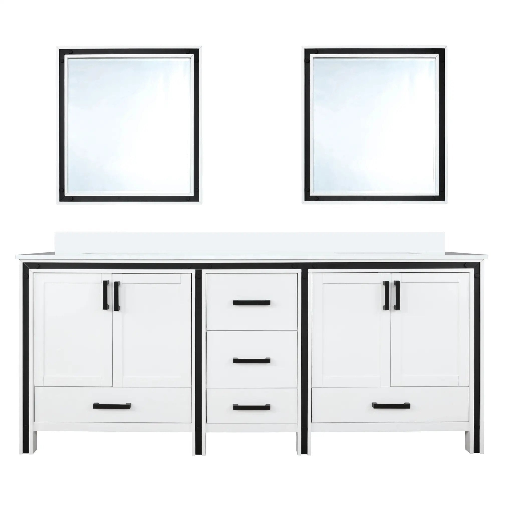 Lexora Ziva 72 in W x 22 in D Double Bath Vanity by Lexora