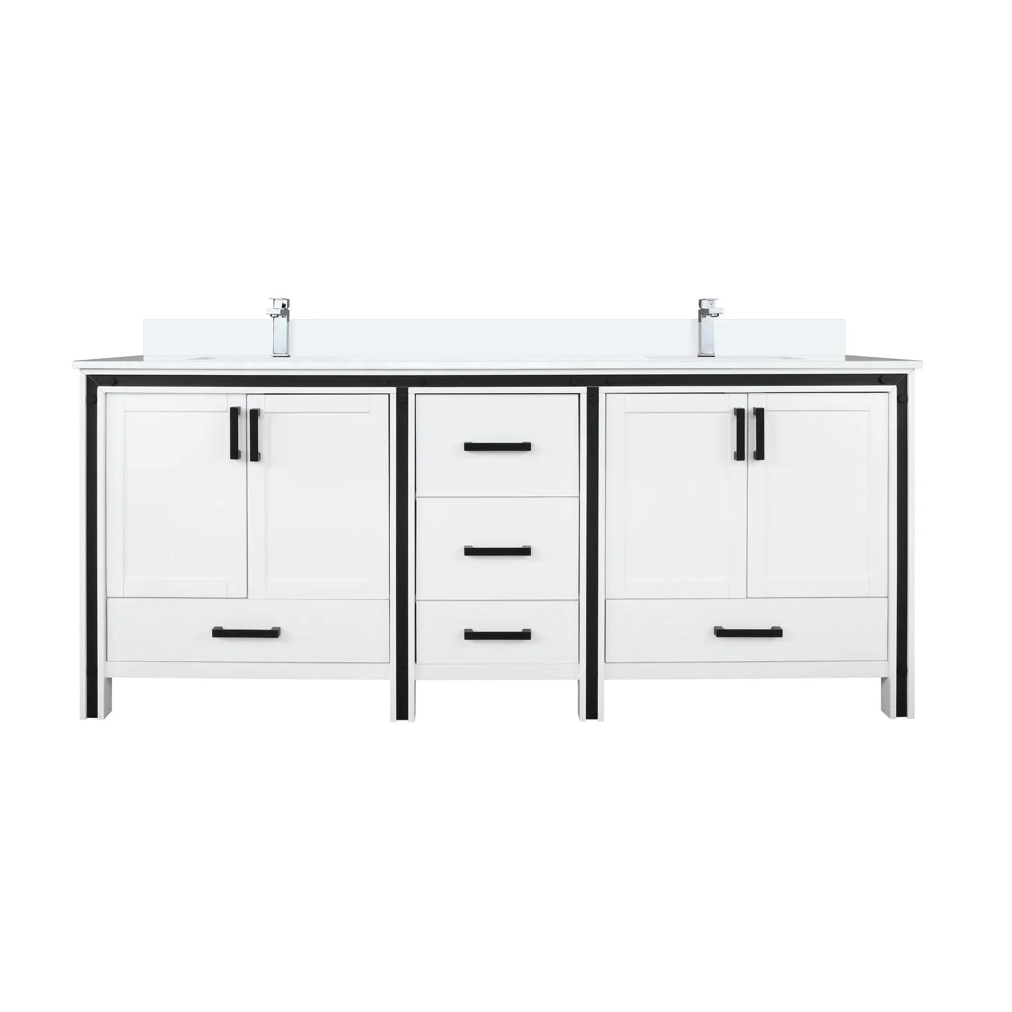 Lexora Ziva 72 in W x 22 in D Double Bath Vanity by Lexora
