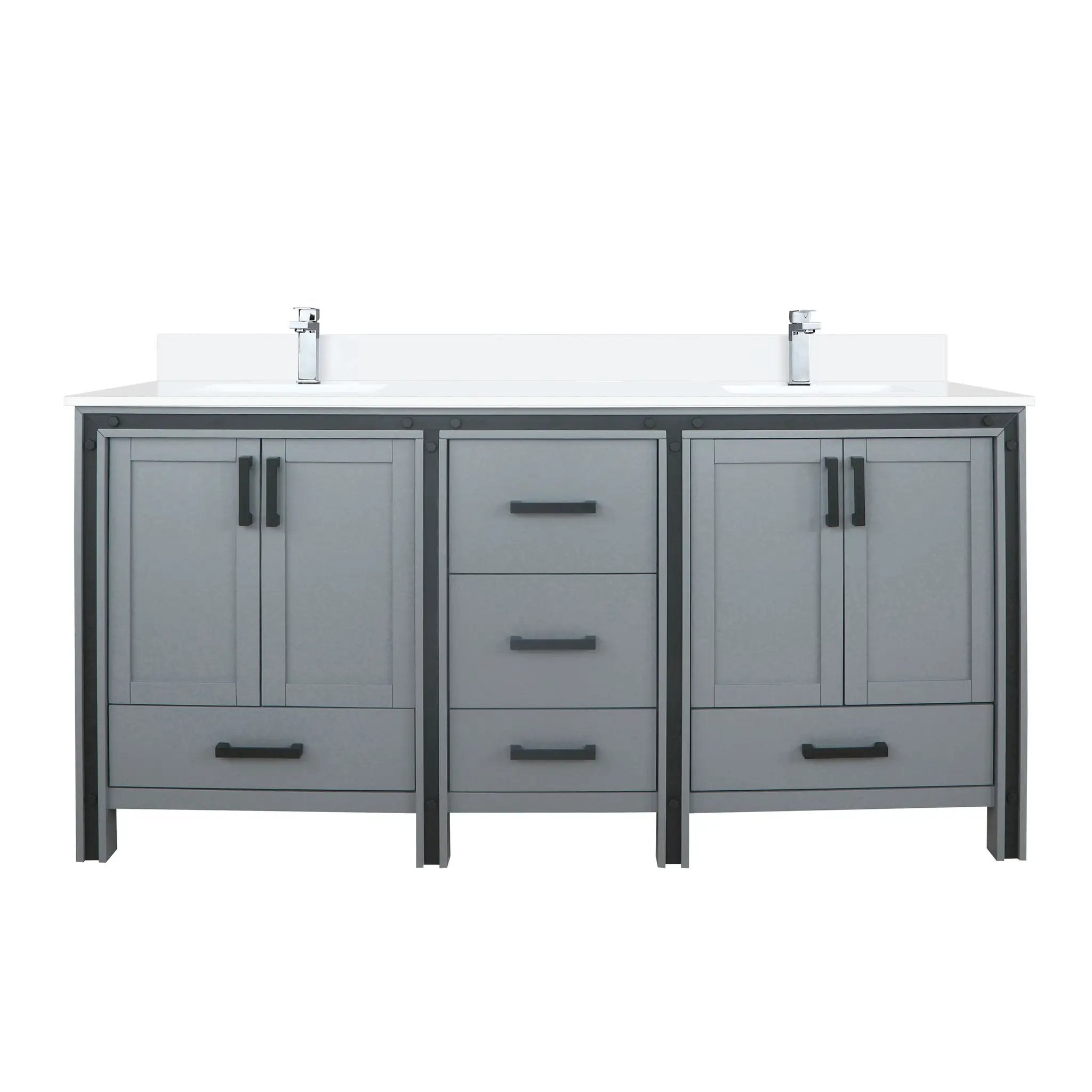 Lexora Ziva 72 in W x 22 in D Double Bath Vanity by Lexora