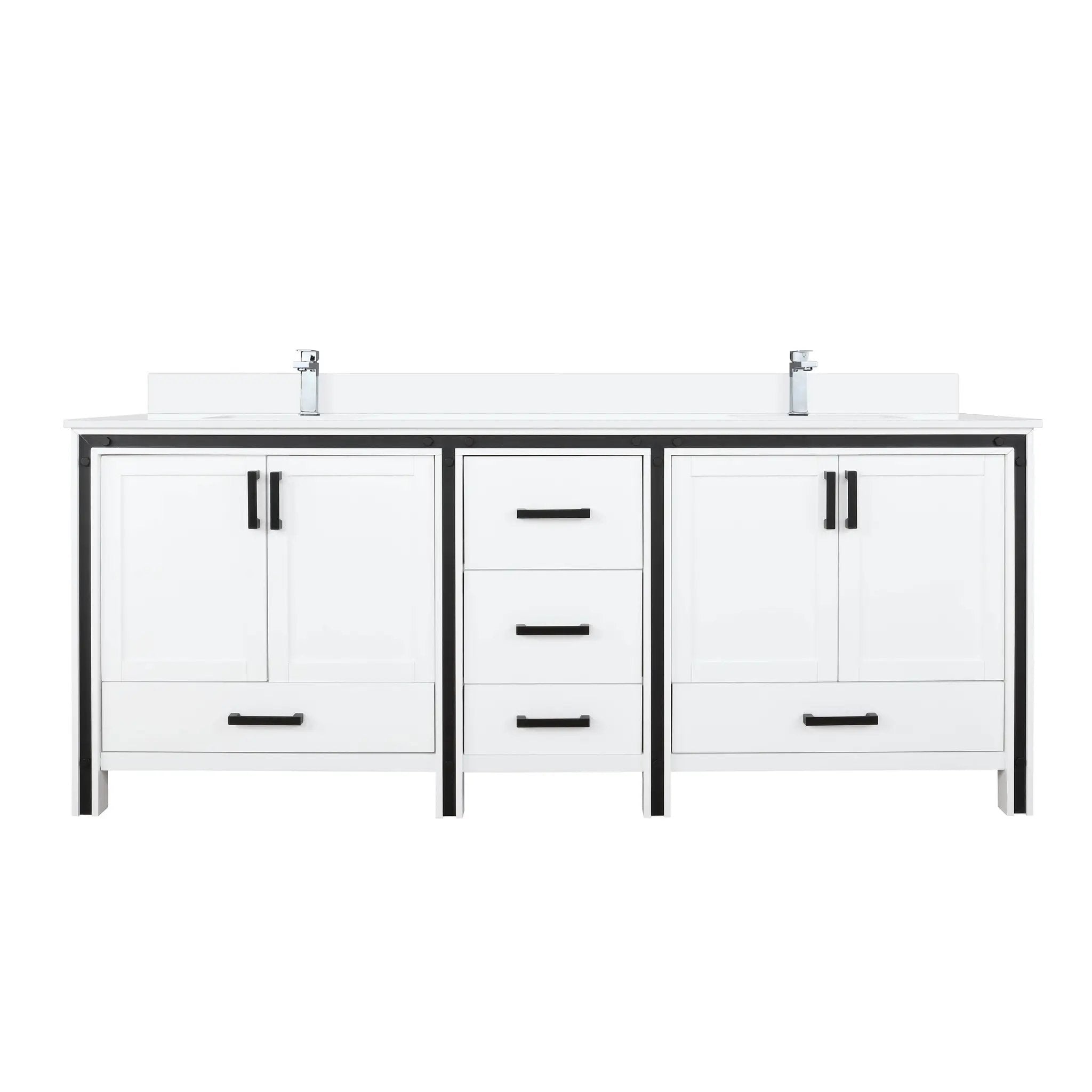 Lexora Ziva 80 in W x 22 in D Double Bath Vanity by Lexora