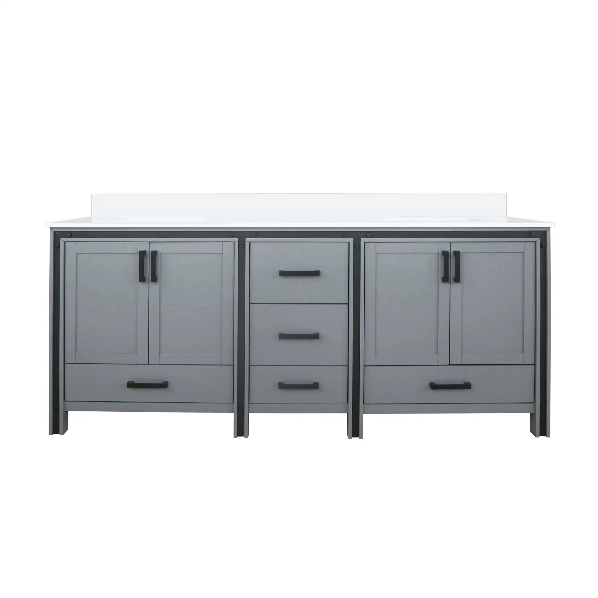 Lexora Ziva 80 in W x 22 in D Double Bath Vanity by Lexora