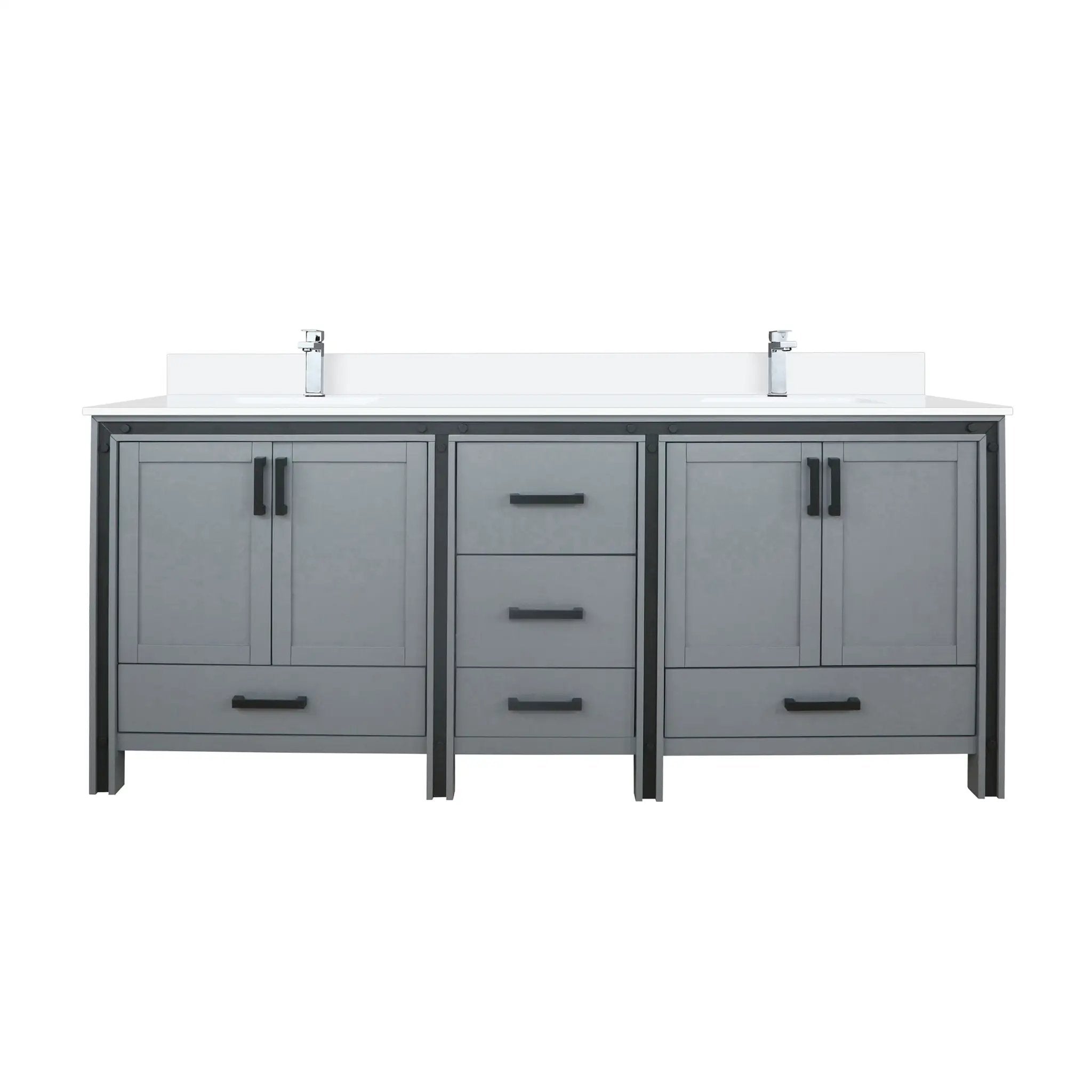 Lexora Ziva 80 in W x 22 in D Double Bath Vanity by Lexora