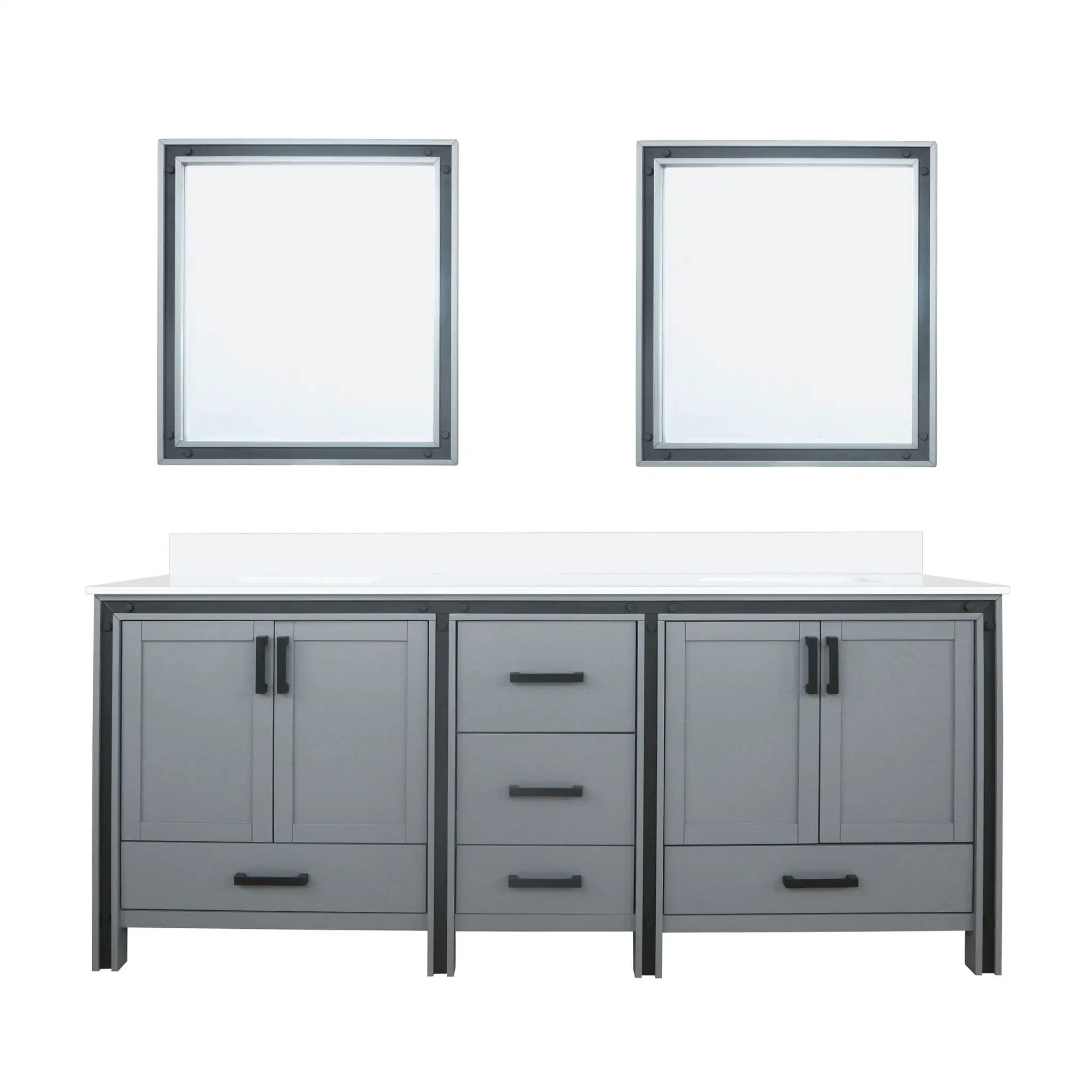 Lexora Ziva 80 in W x 22 in D Double Bath Vanity by Lexora