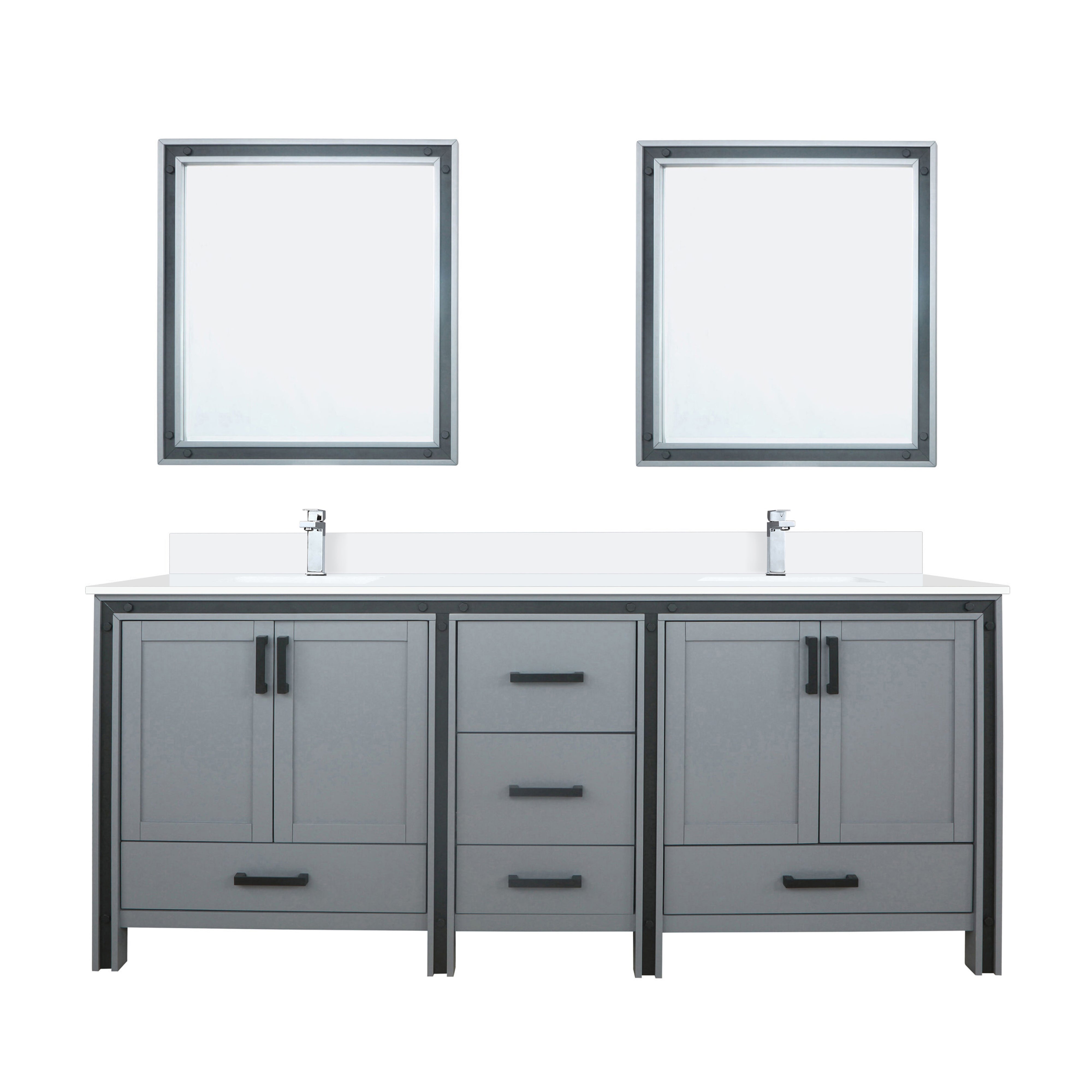 Lexora Ziva 80 in W x 22 in D Double Bath Vanity