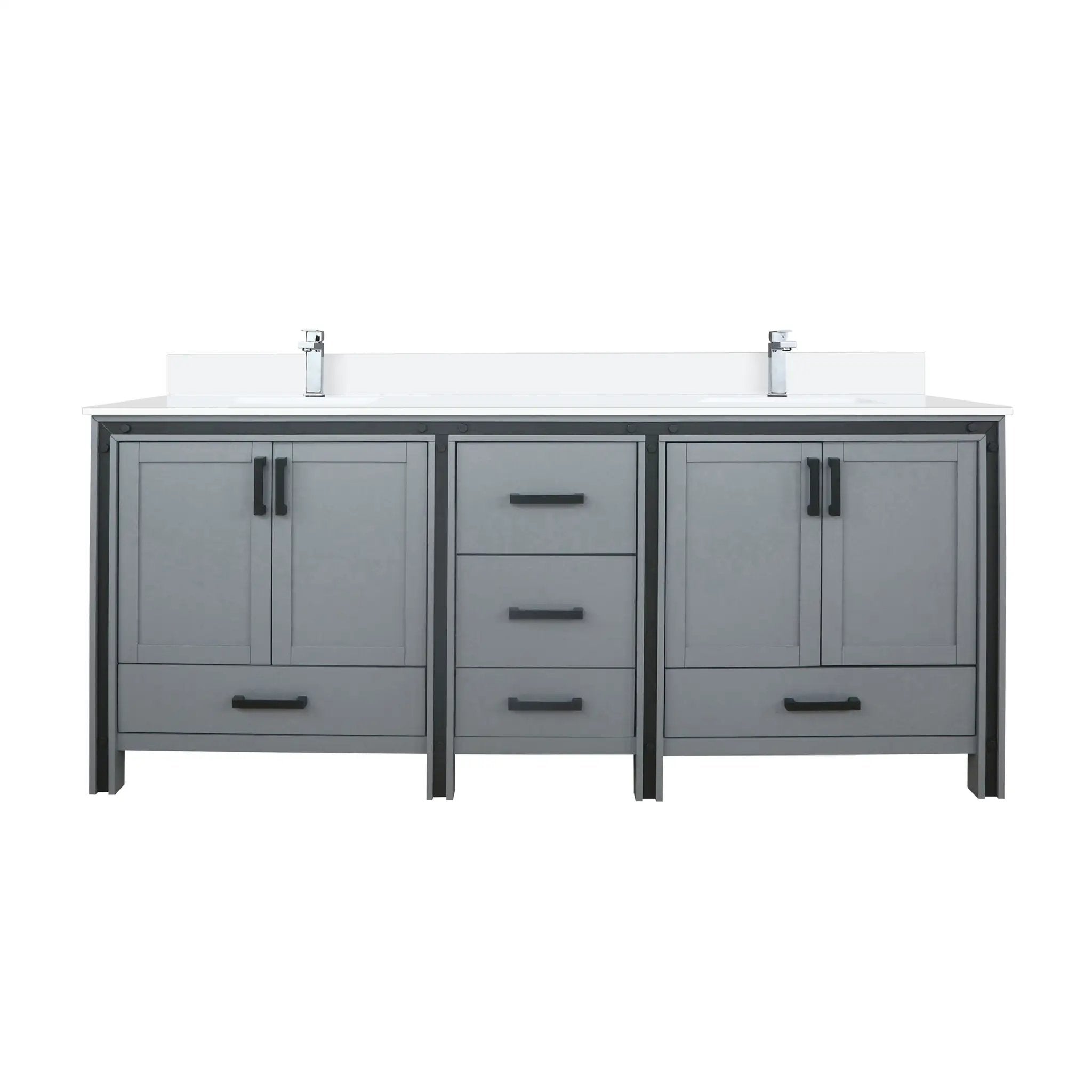 Lexora Ziva 80 in W x 22 in D Double Bath Vanity by Lexora