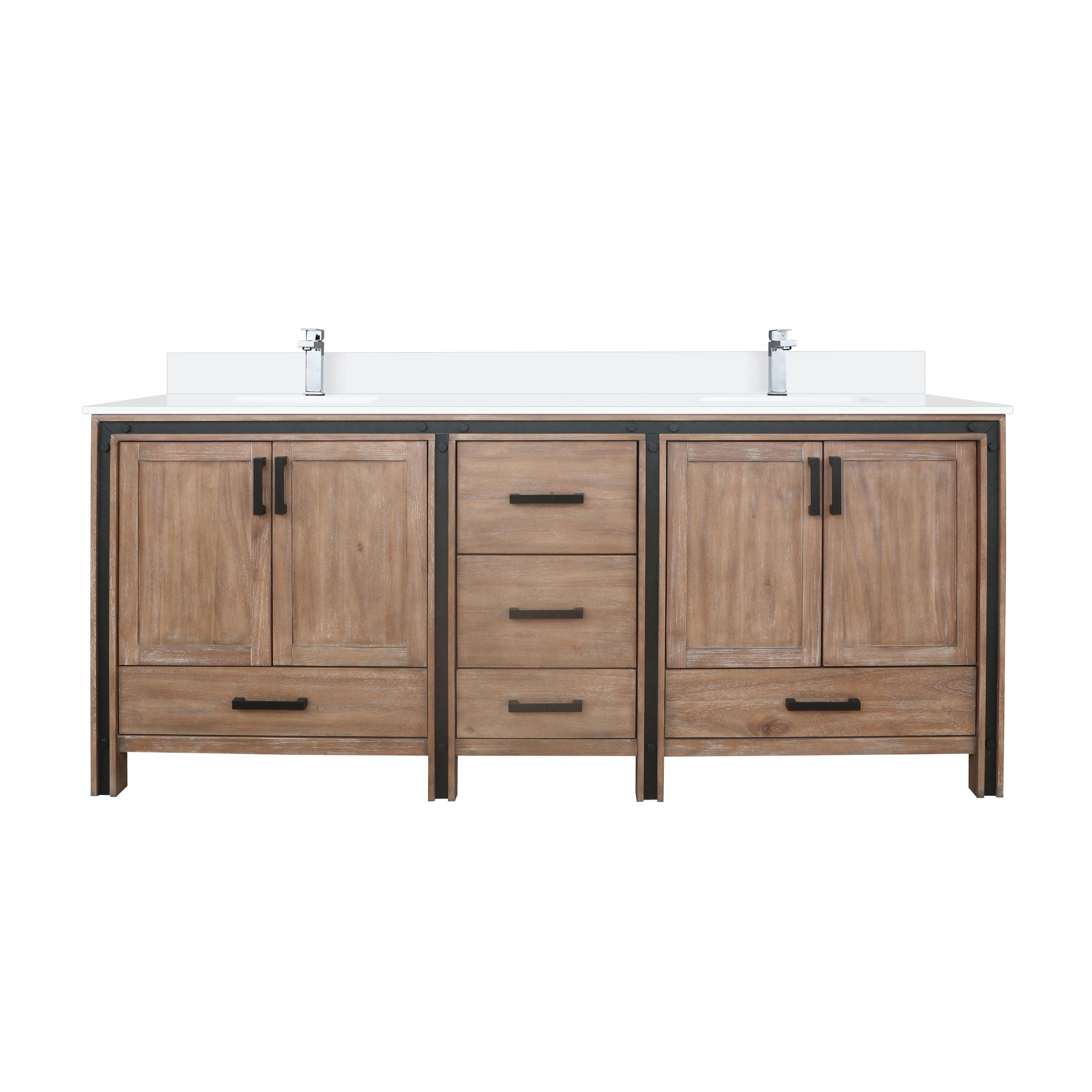Lexora Ziva 80 in W x 22 in D Double Bath Vanity