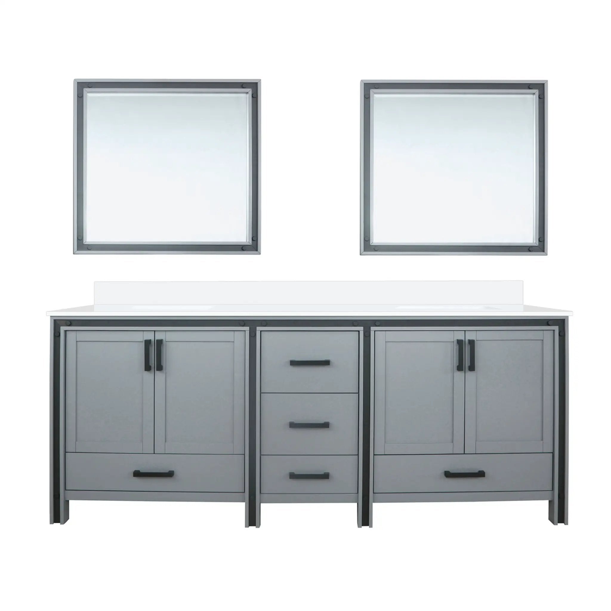 Lexora Ziva 84 in W x 22 in D Double Bath Vanity by Lexora