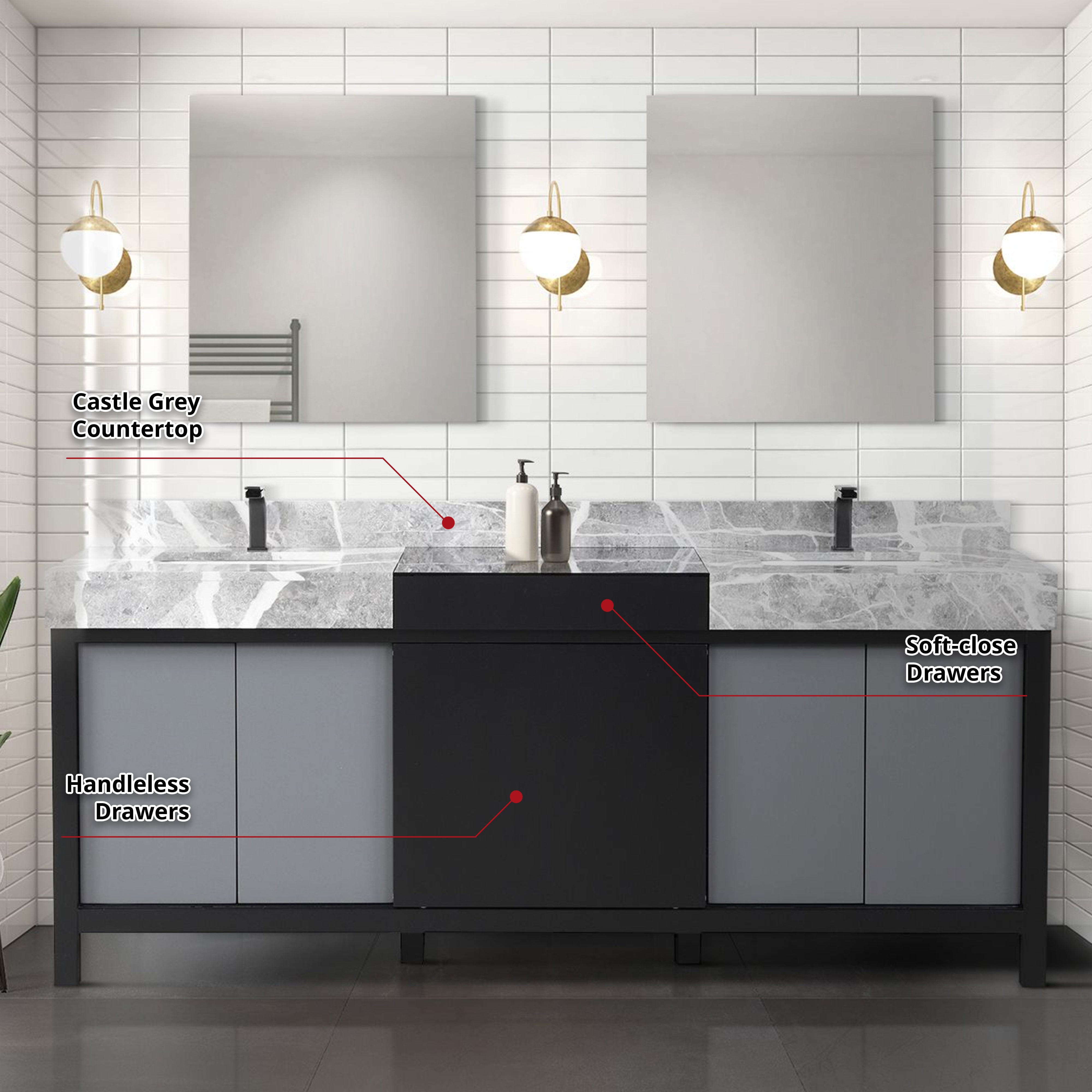 black and grey vanity