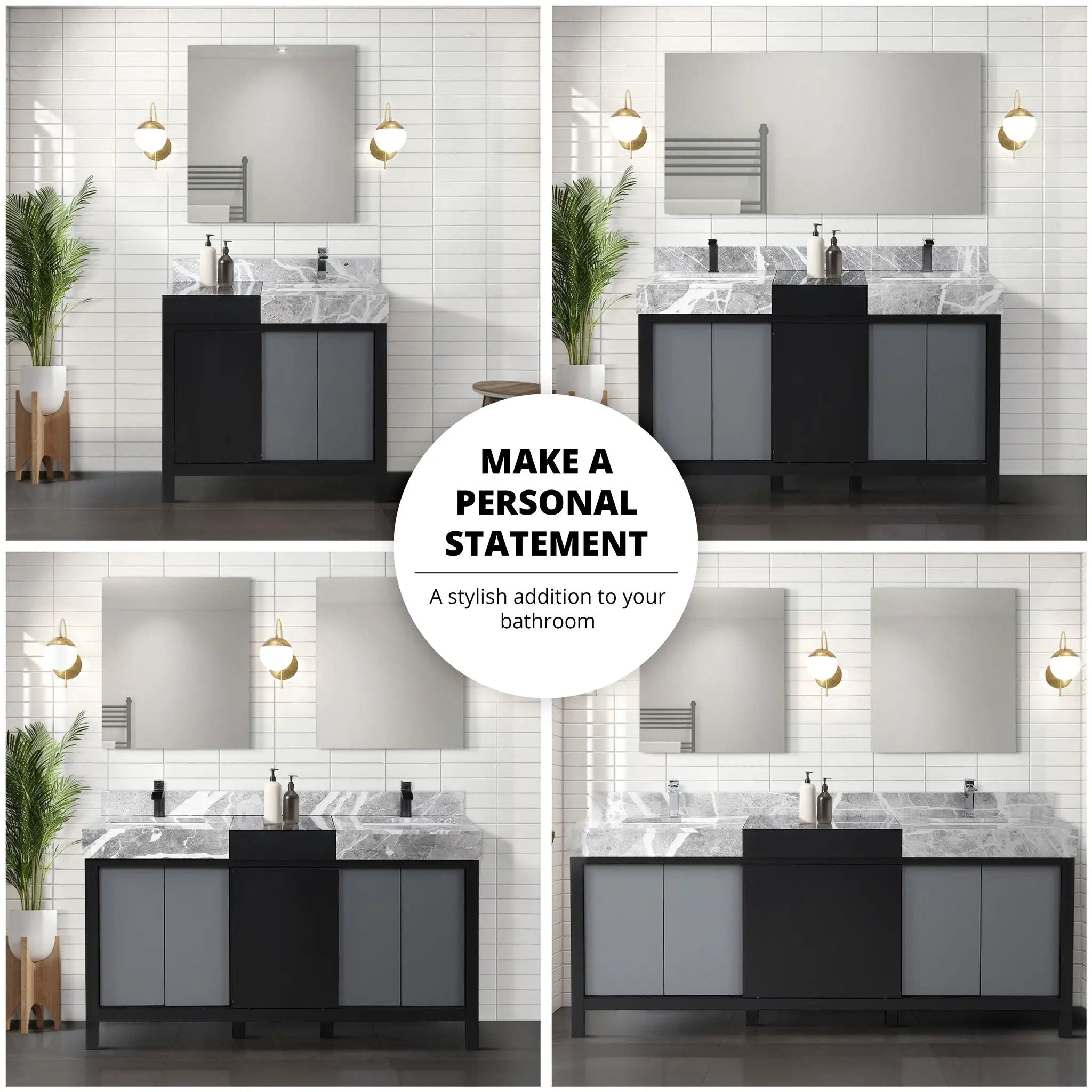 black and grey vanity