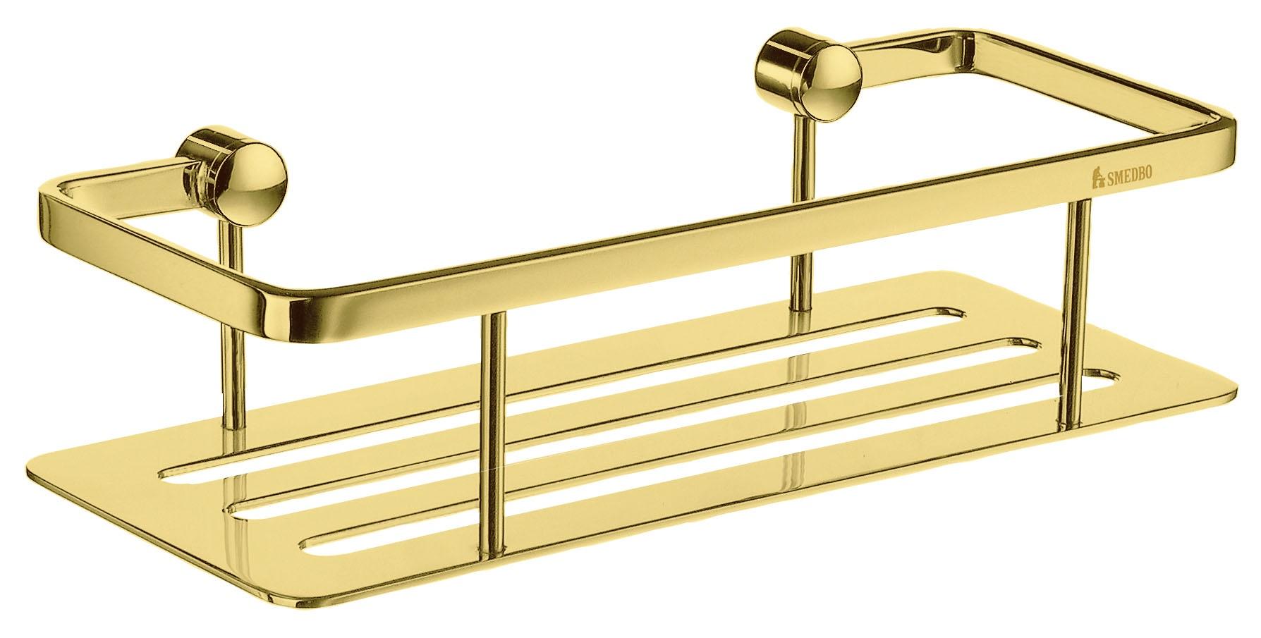 polished brass shower basket