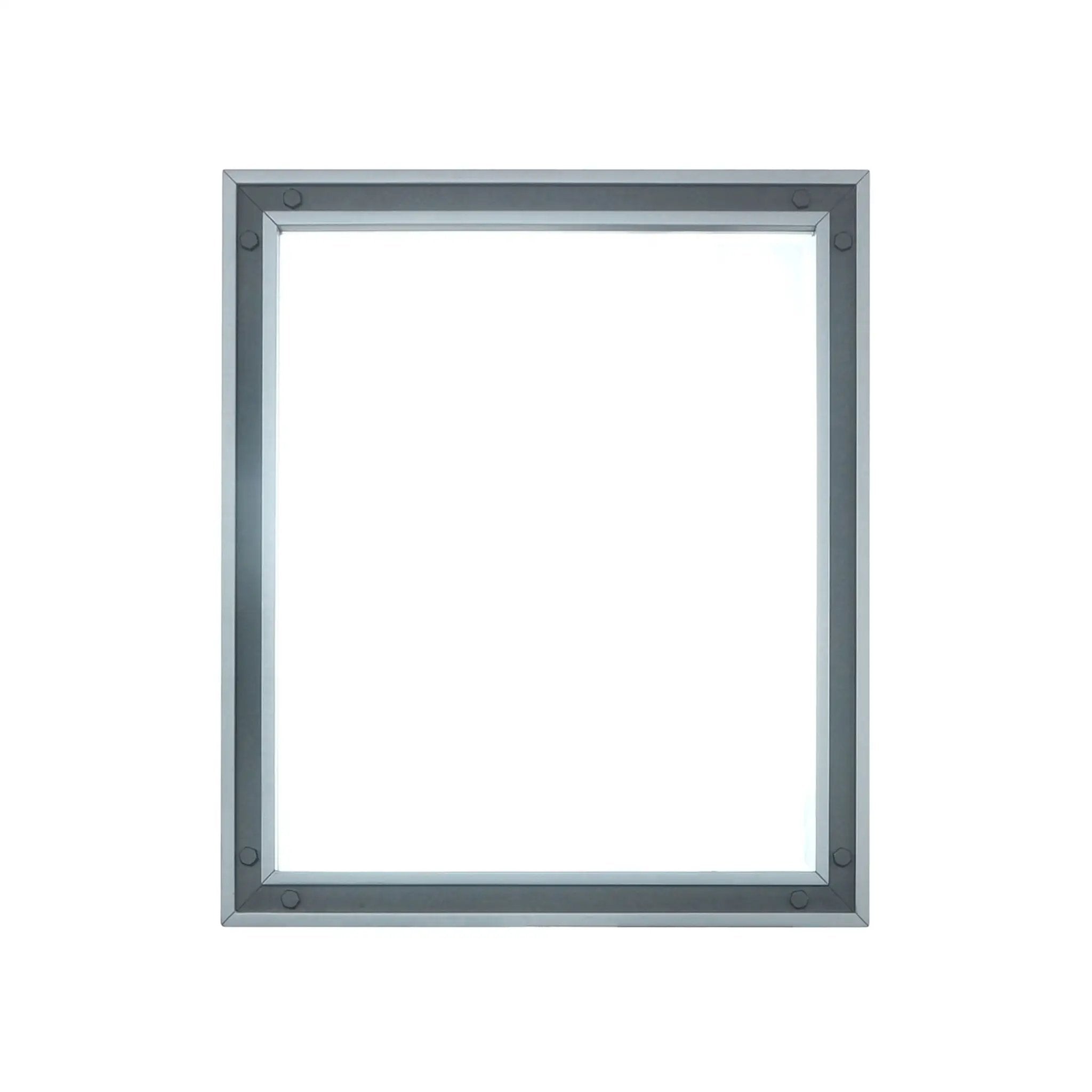 Lexora Ziva 28 in W x 32 in H Mirror with Black Metal Inlay by Lexora