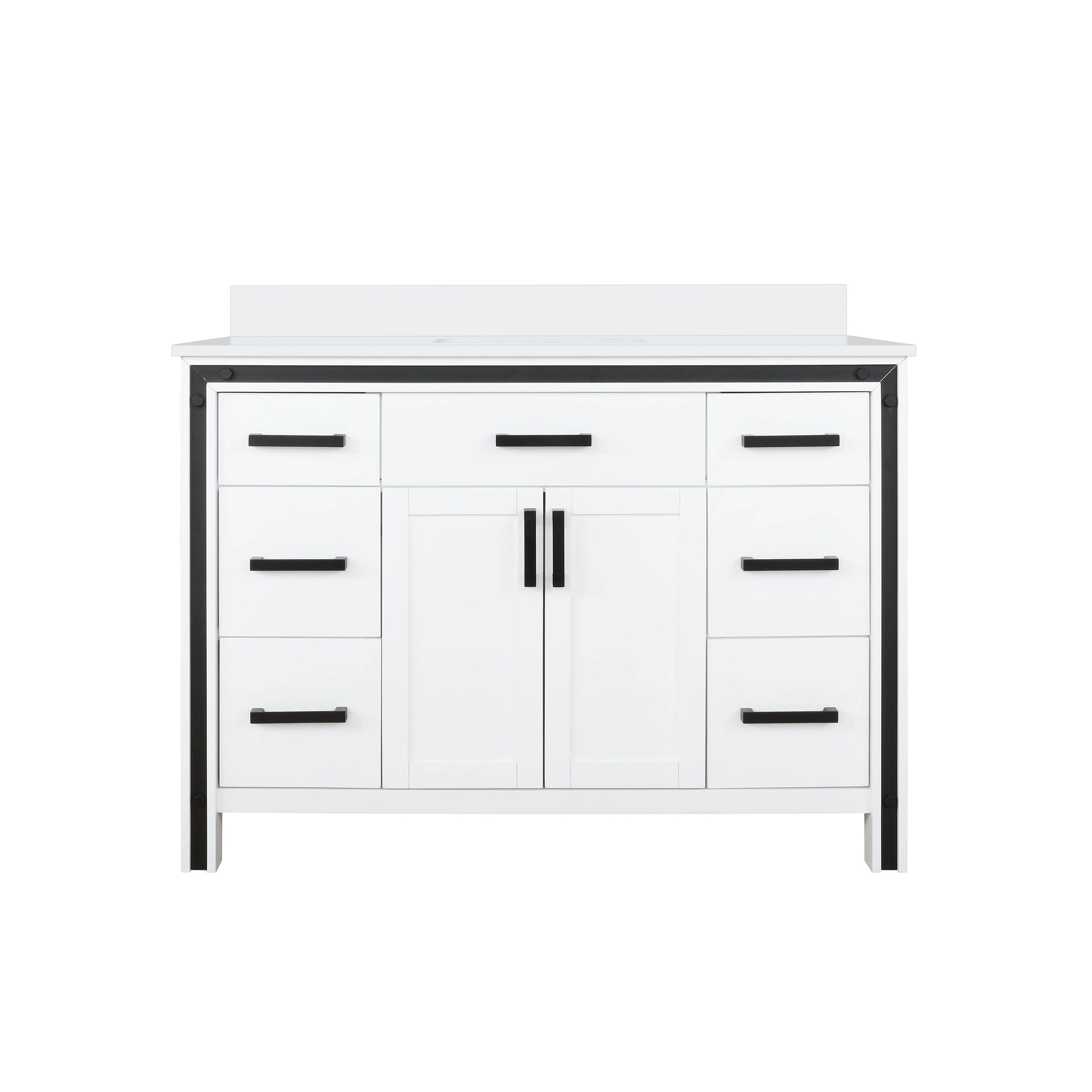 Lexora Ziva 48 in W x 22 in D Bath Vanity