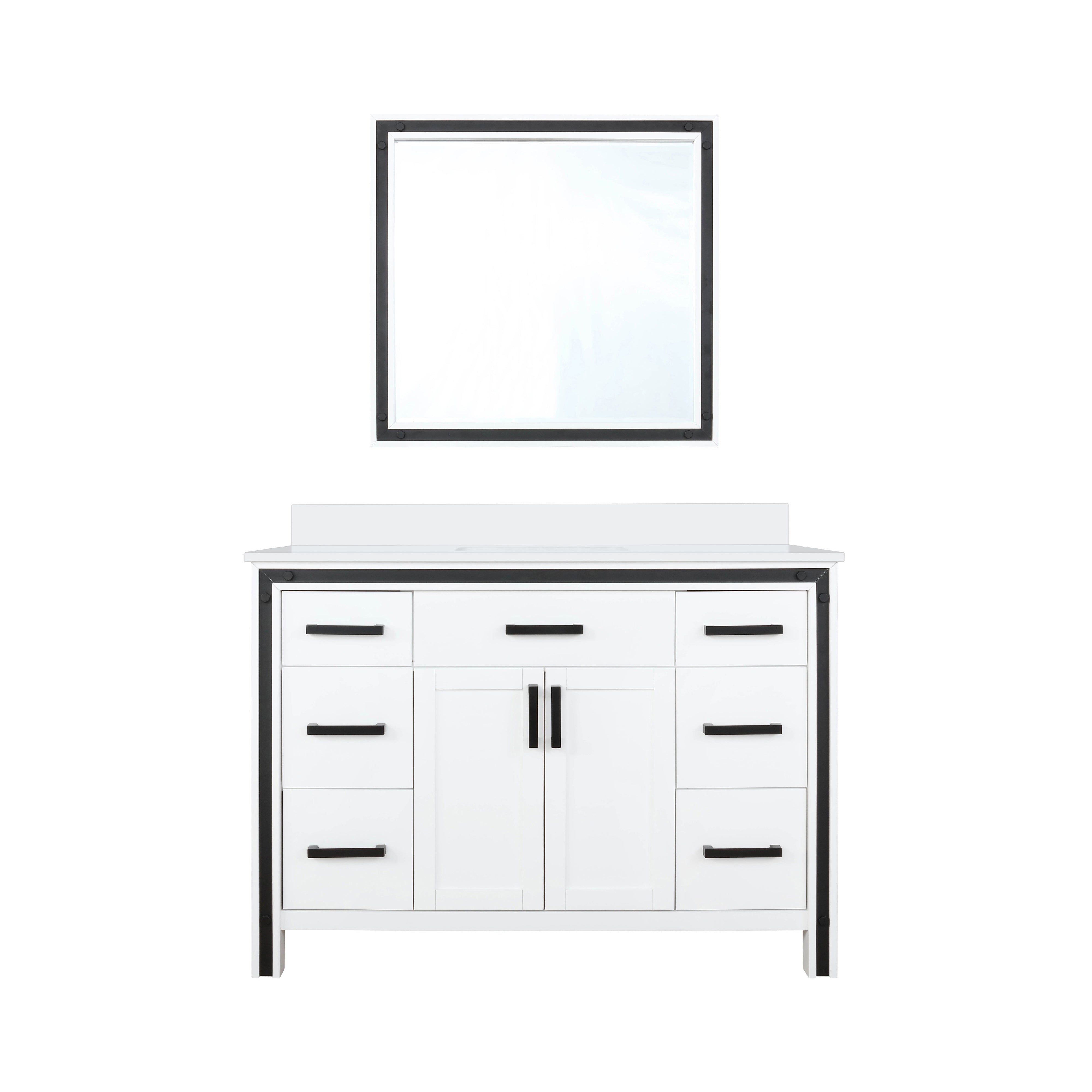 Lexora Ziva 48 in W x 22 in D Bath Vanity