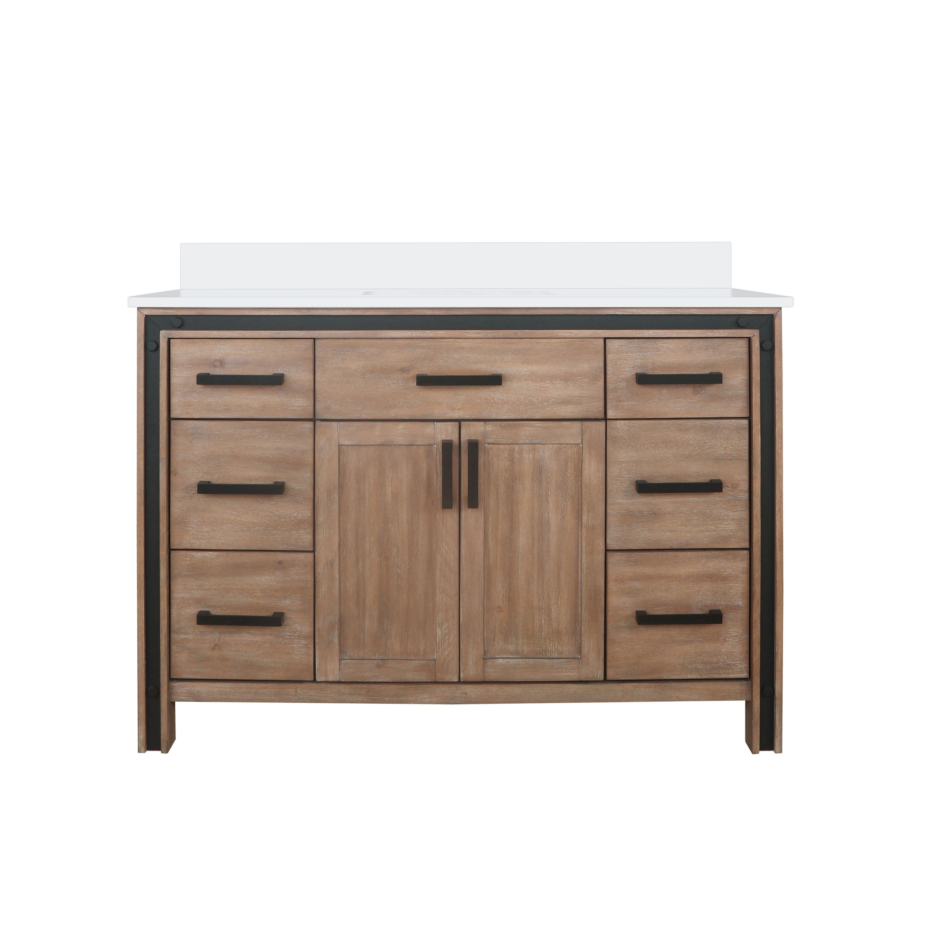 Lexora Ziva 48 in W x 22 in D Bath Vanity