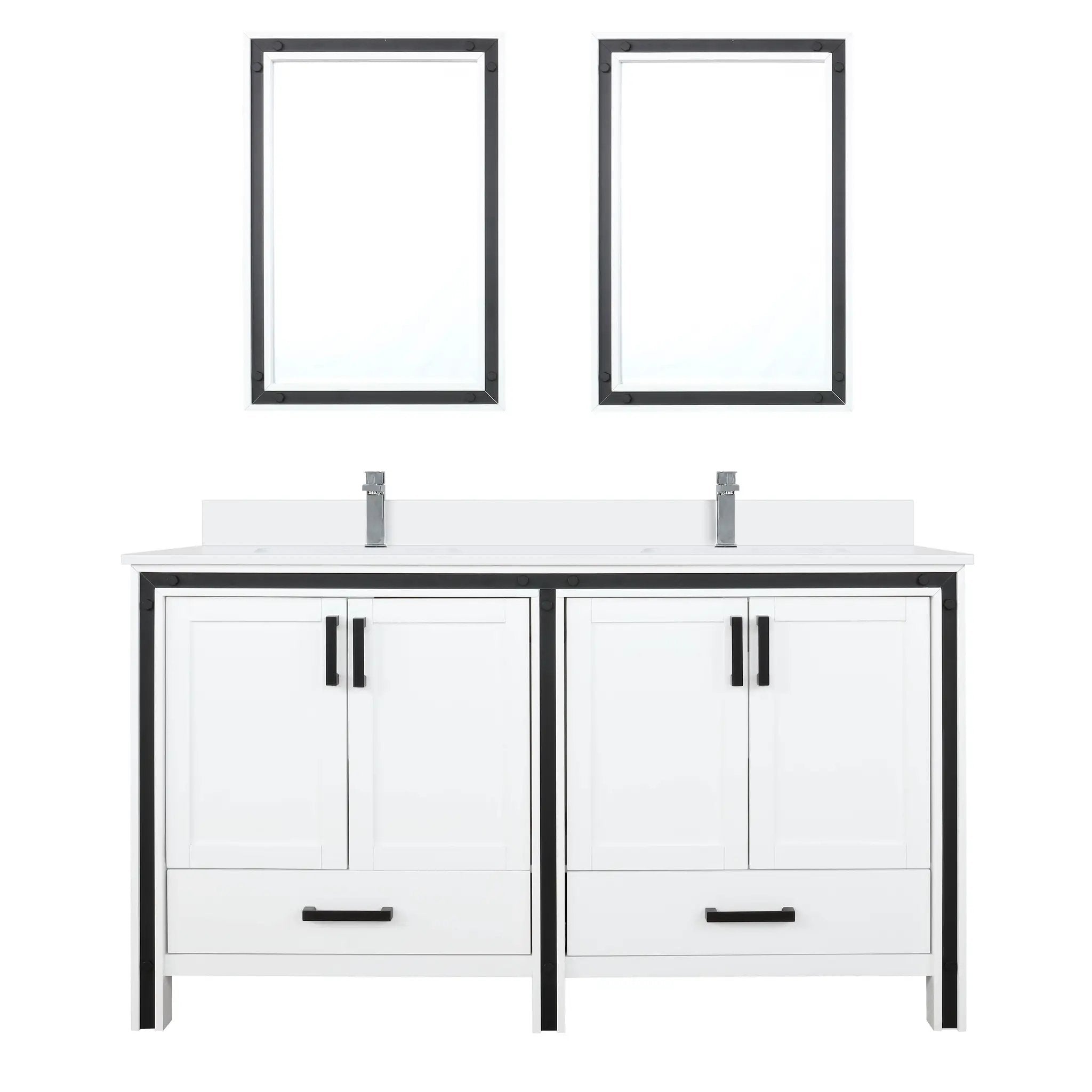 Lexora Ziva 60 in W x 22 in D Double Bath Vanity by Lexora
