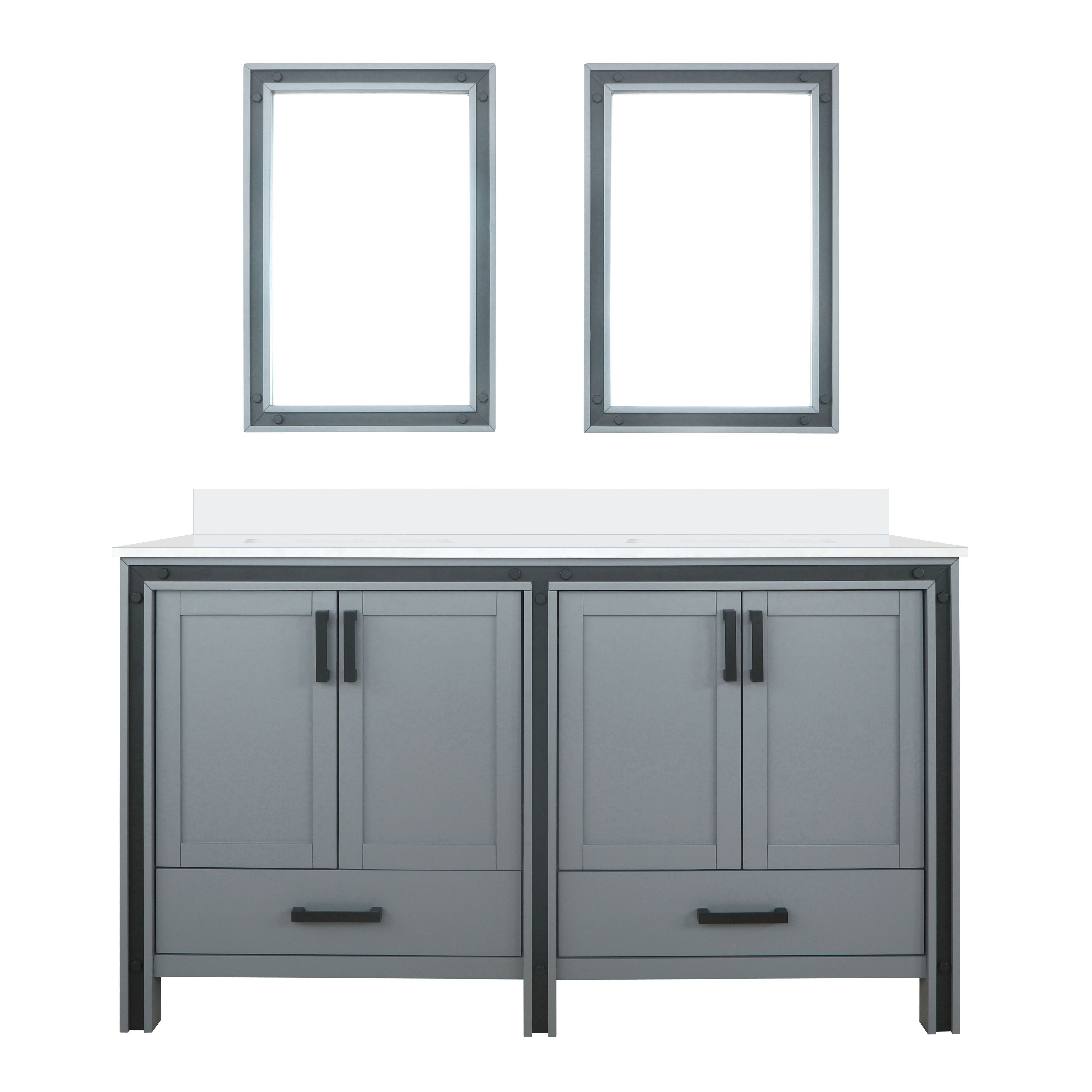 Lexora Ziva 60 in W x 22 in D Double Bath Vanity