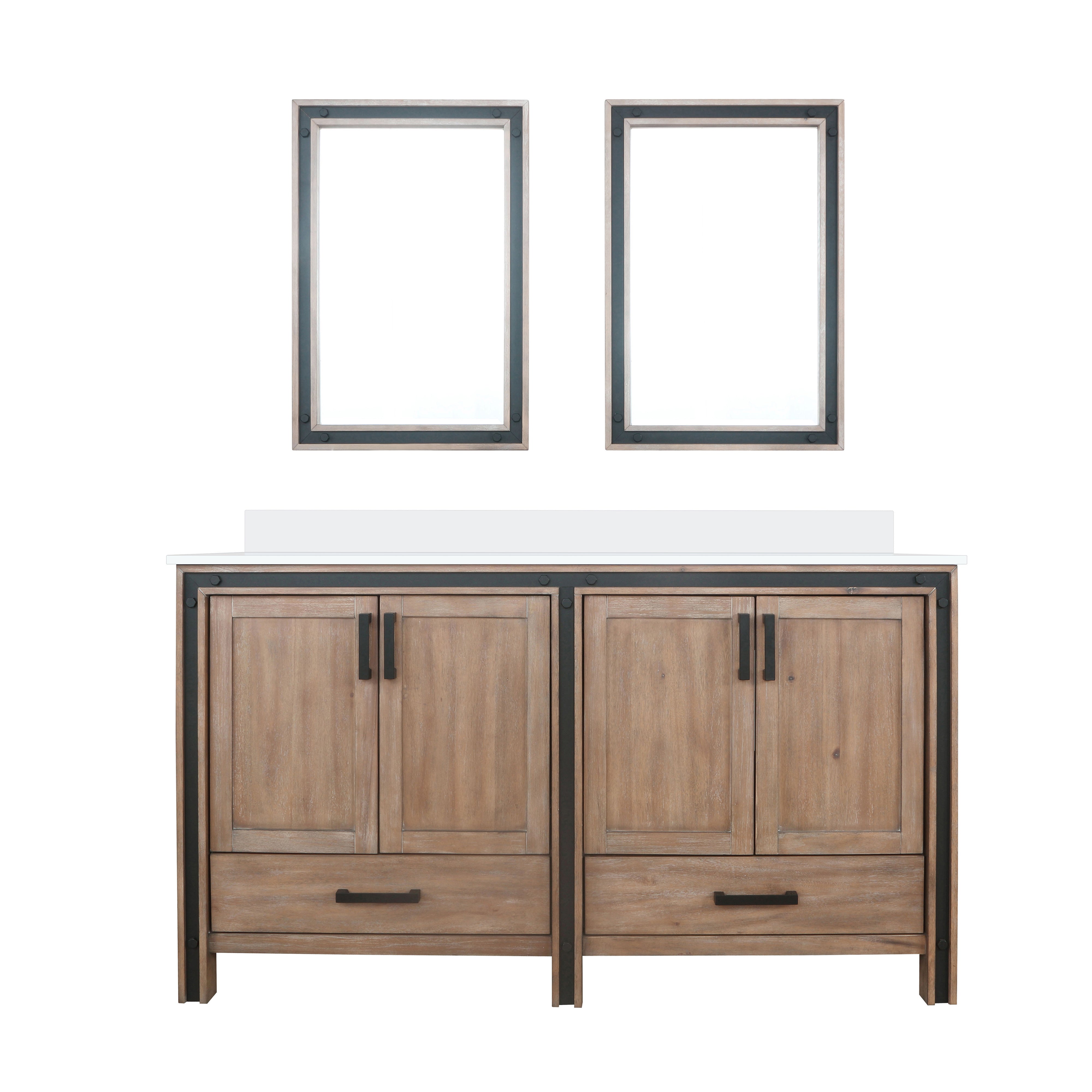 Lexora Ziva 60 in W x 22 in D Double Bath Vanity