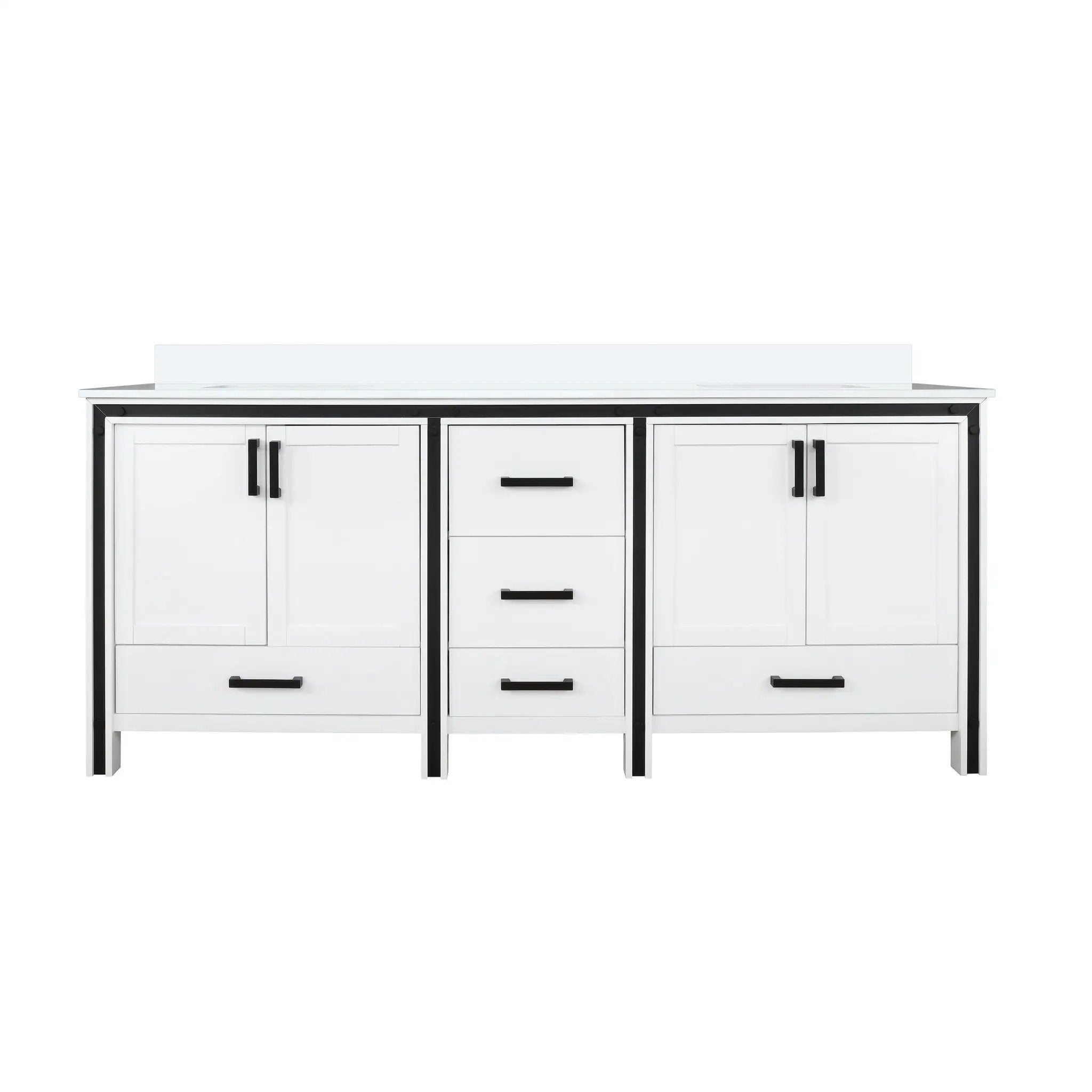 Lexora Ziva 72 in W x 22 in D Double Bath Vanity by Lexora