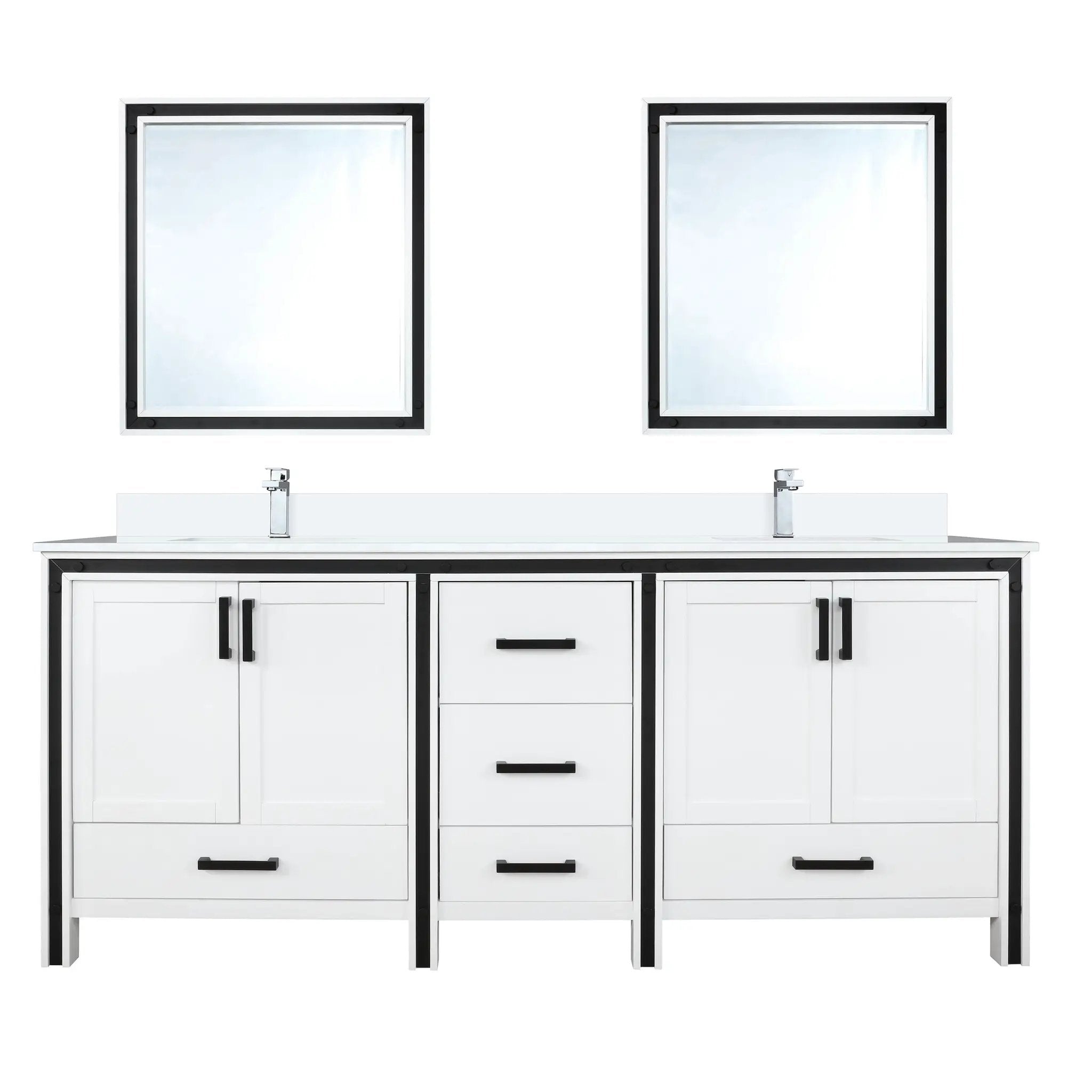 Lexora Ziva 72 in W x 22 in D Double Bath Vanity by Lexora
