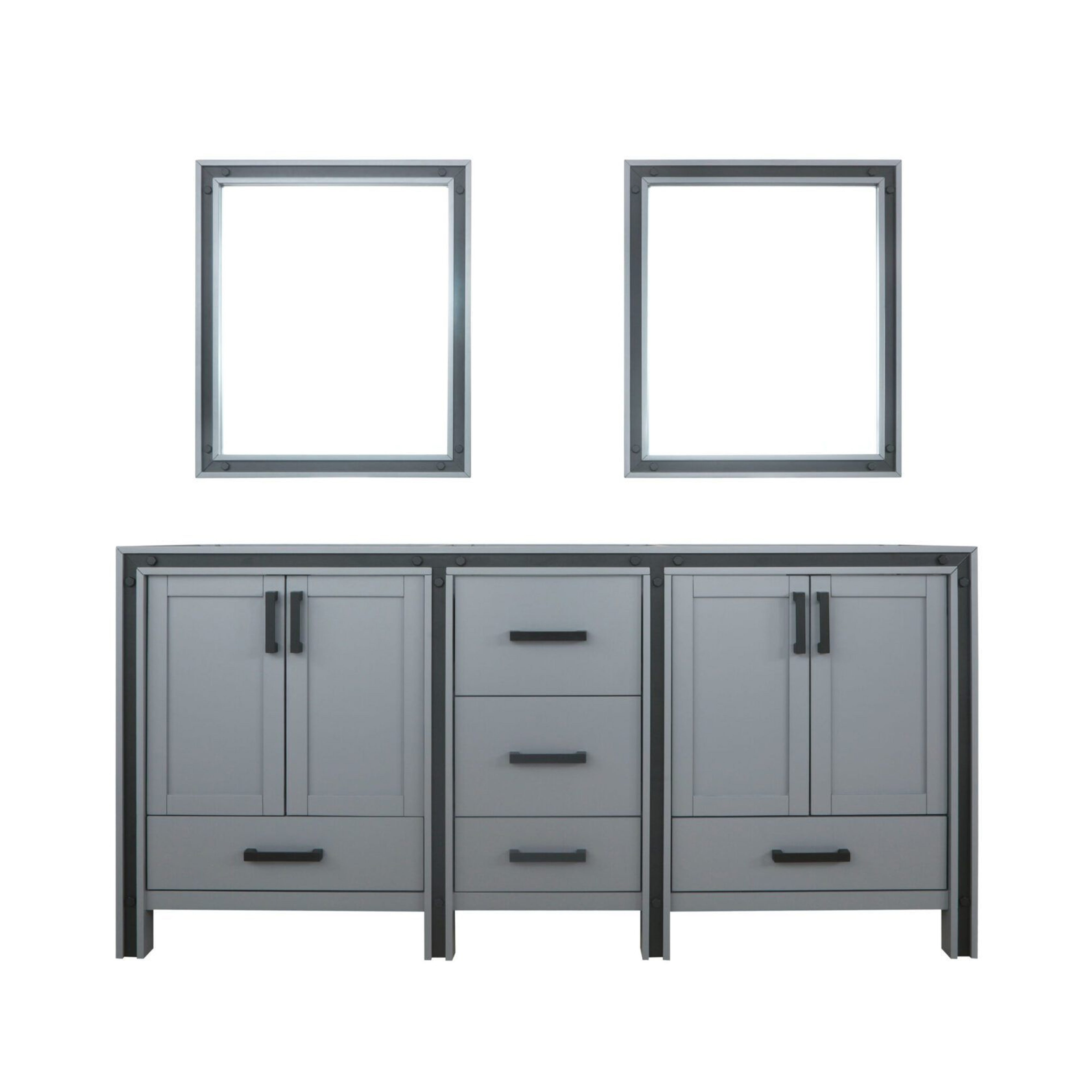 Lexora Ziva 72 in W x 22 in D Double Bath Vanity