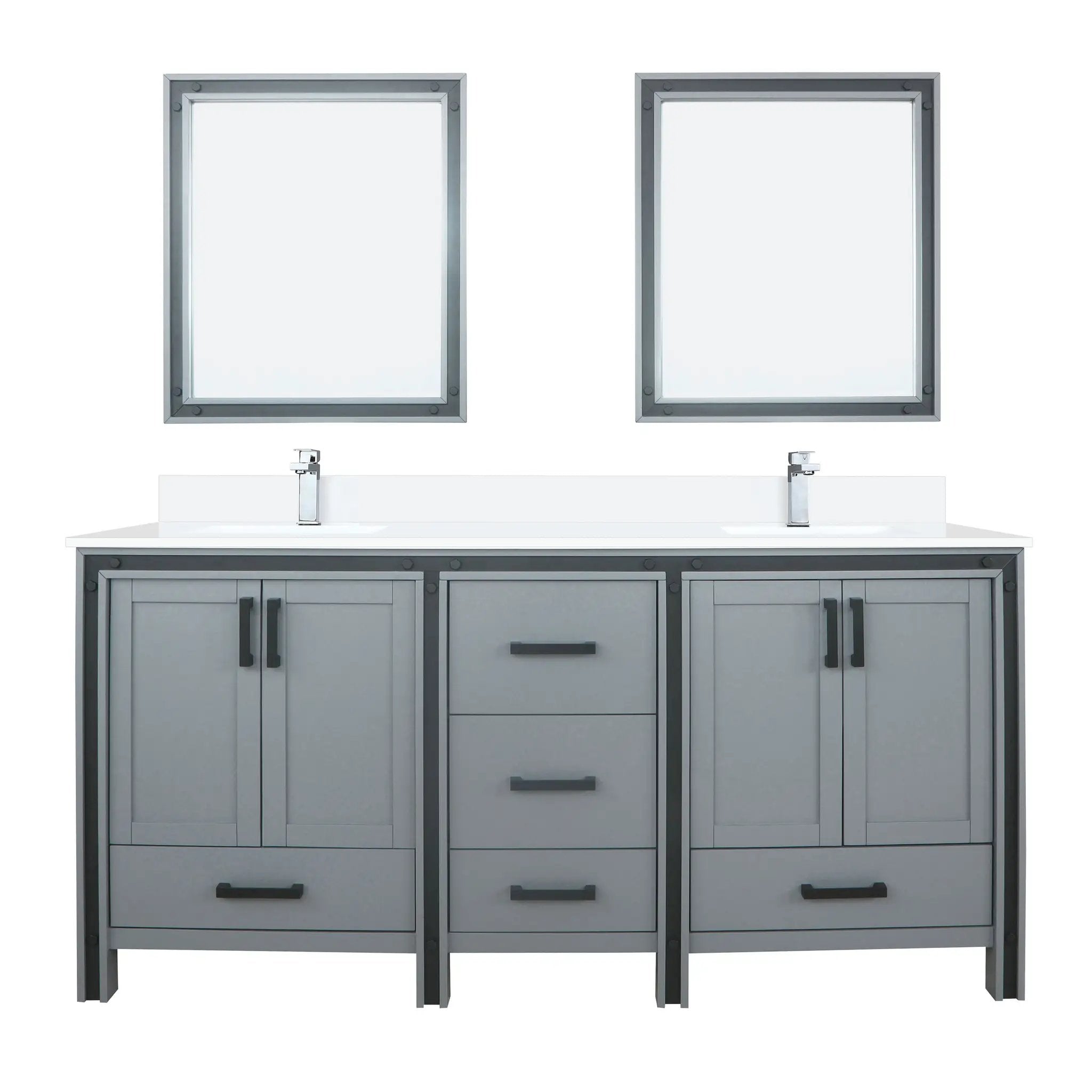 Lexora Ziva 72 in W x 22 in D Double Bath Vanity by Lexora