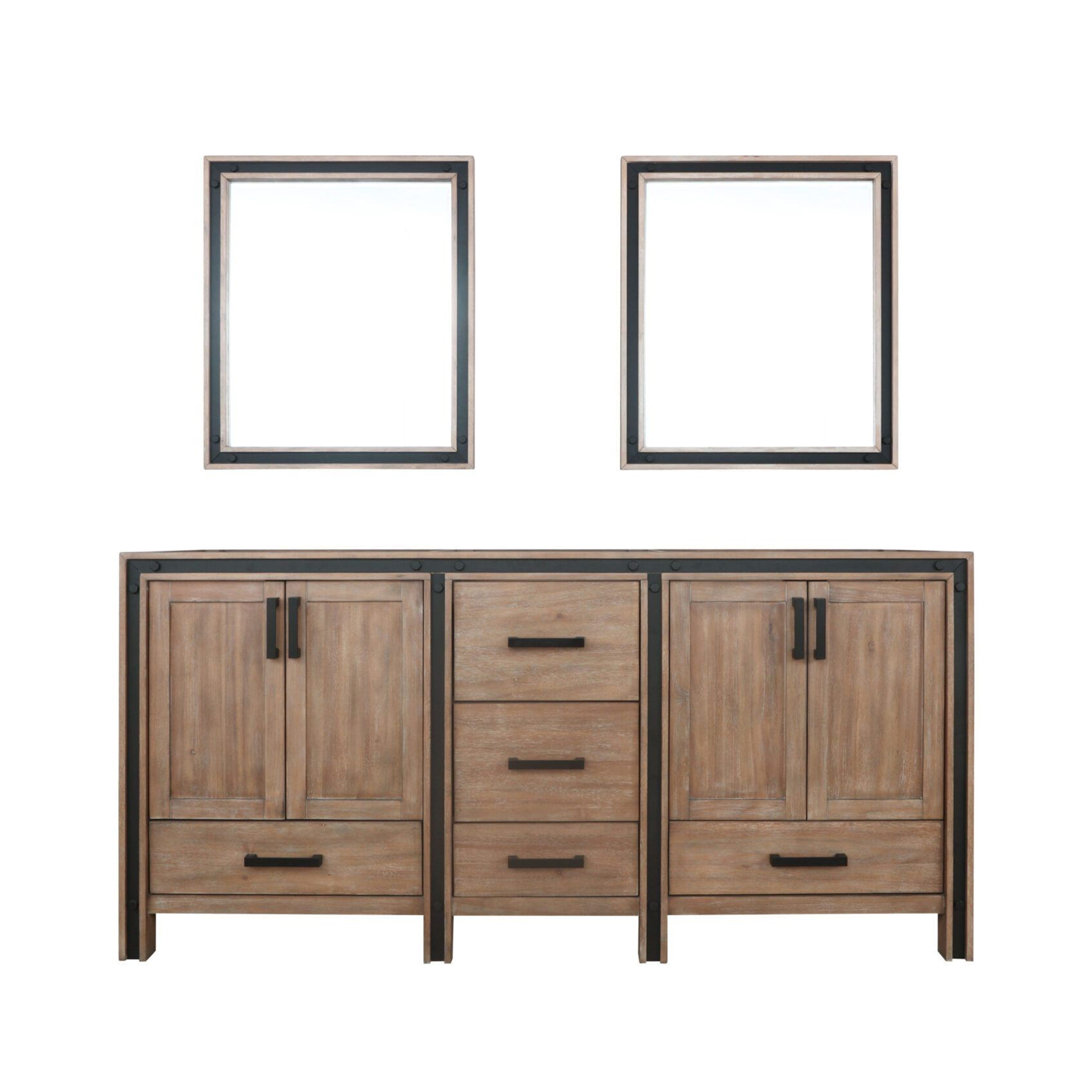Lexora Ziva 72 in W x 22 in D Double Bath Vanity