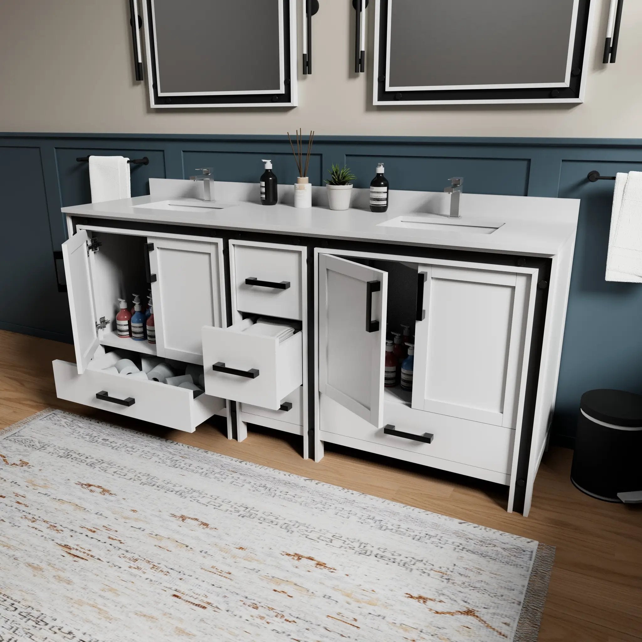 white vanity