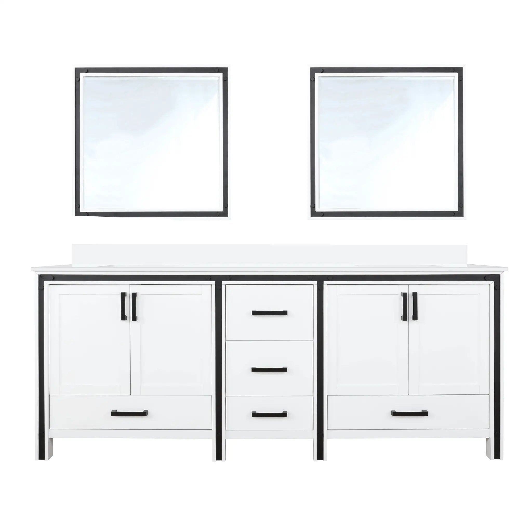 Lexora Ziva 80 in W x 22 in D Double Bath Vanity by Lexora