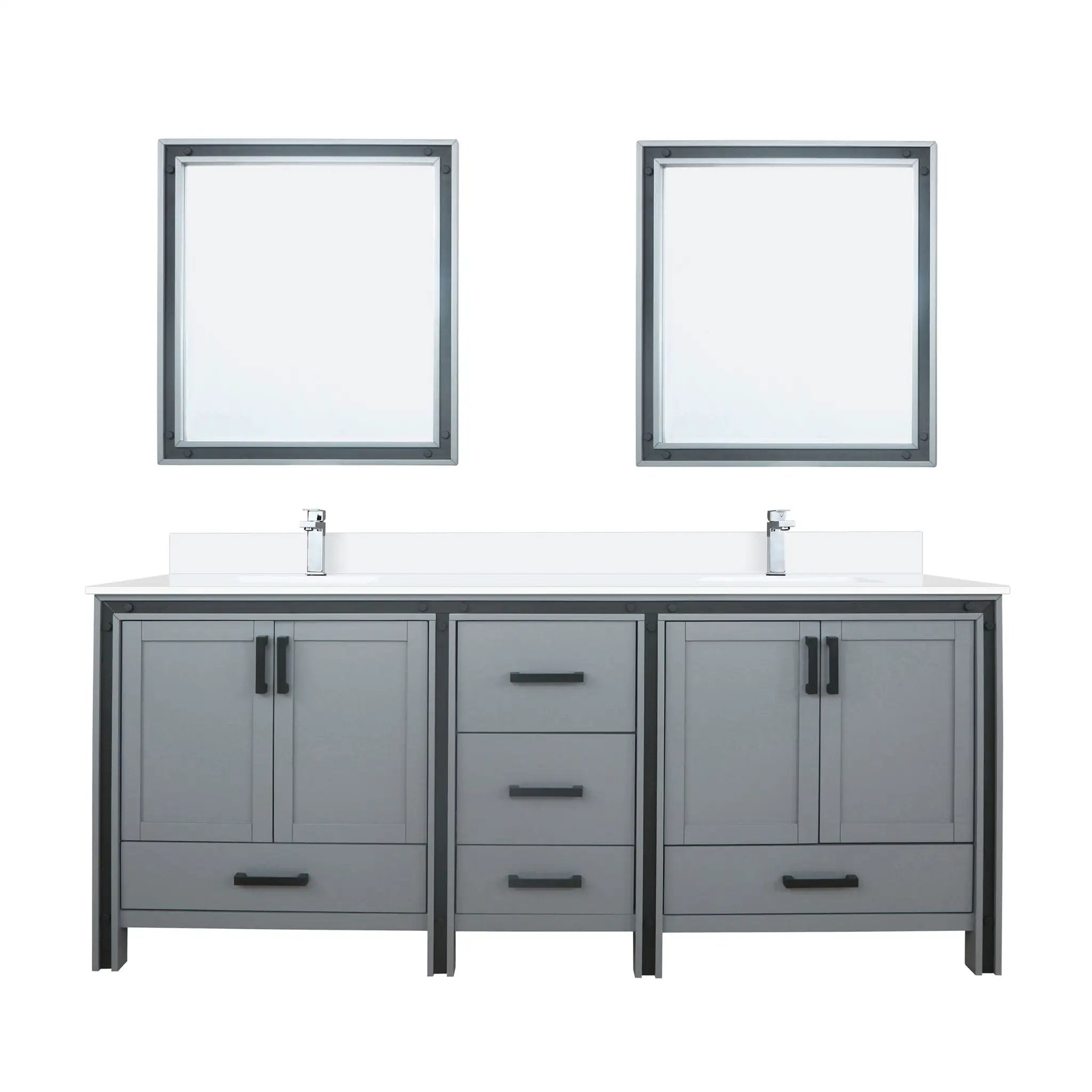 Lexora Ziva 80 in W x 22 in D Double Bath Vanity by Lexora
