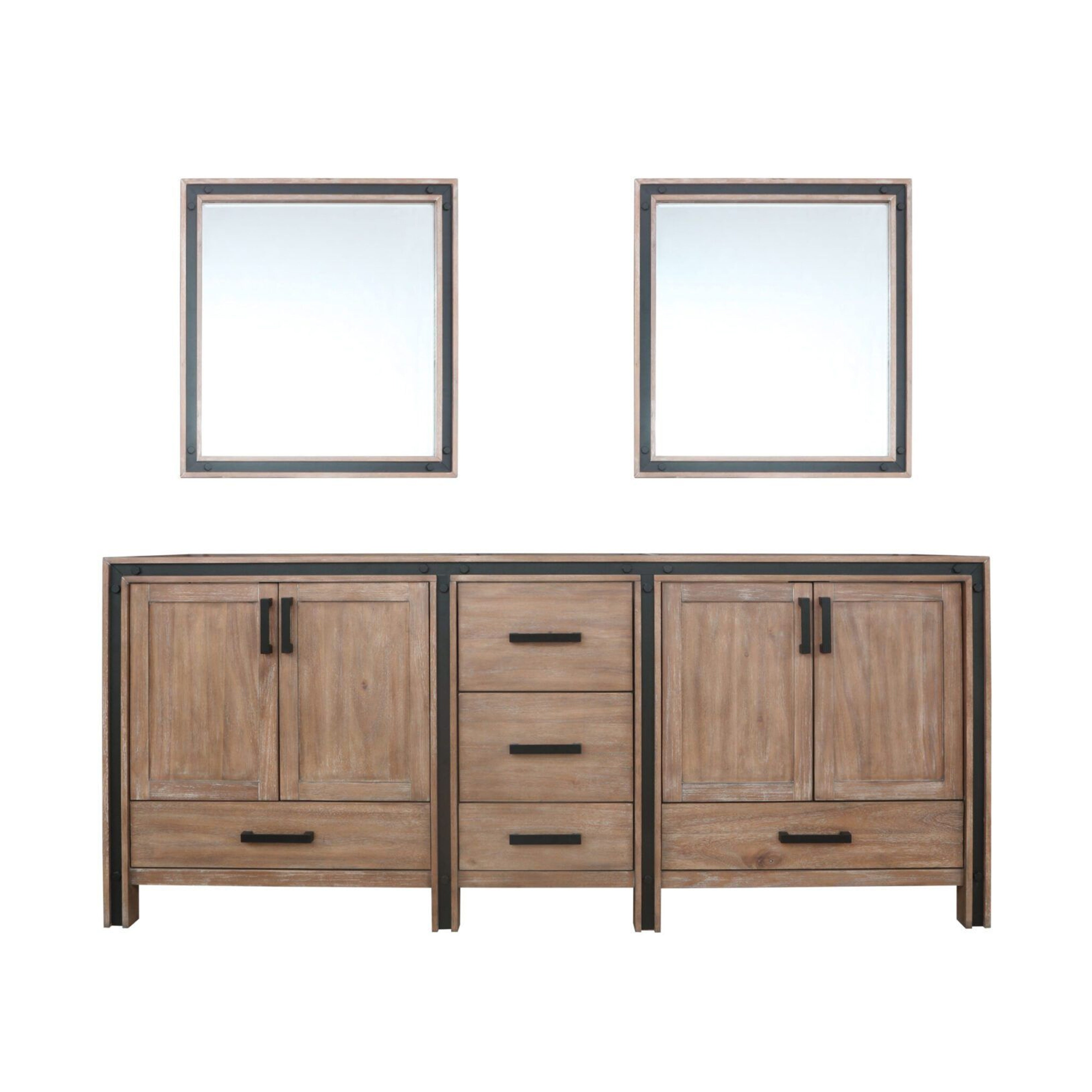 Lexora Ziva 80 in W x 22 in D Double Bath Vanity