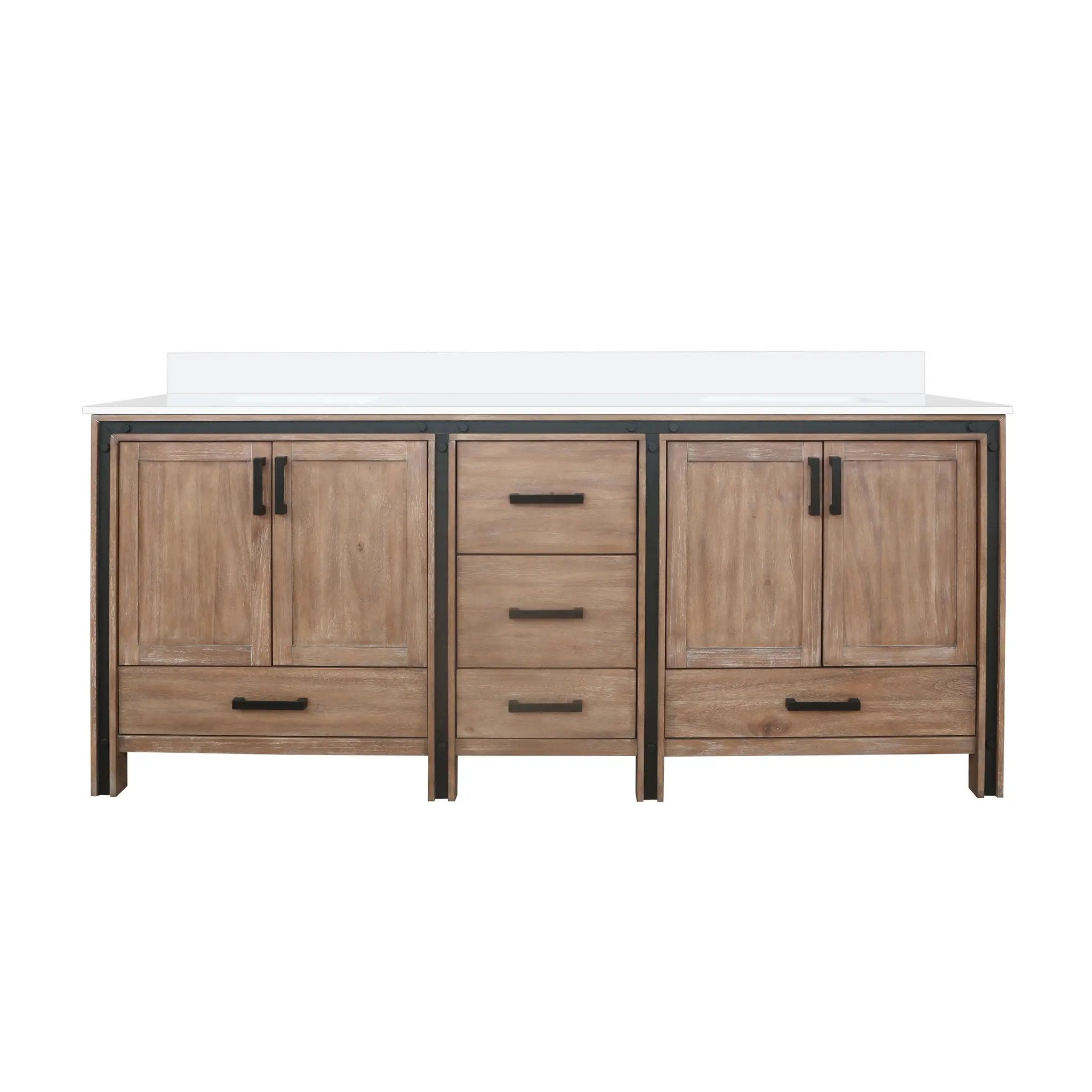 Lexora Ziva 80 in W x 22 in D Double Bath Vanity by Lexora