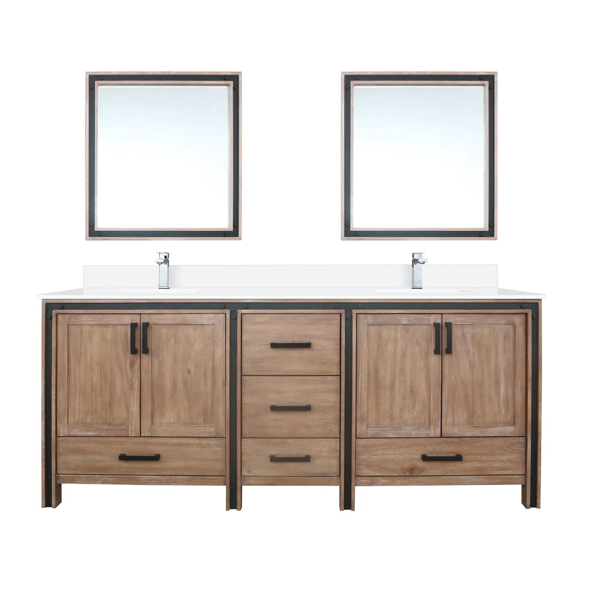 Lexora Ziva 80 in W x 22 in D Double Bath Vanity by Lexora