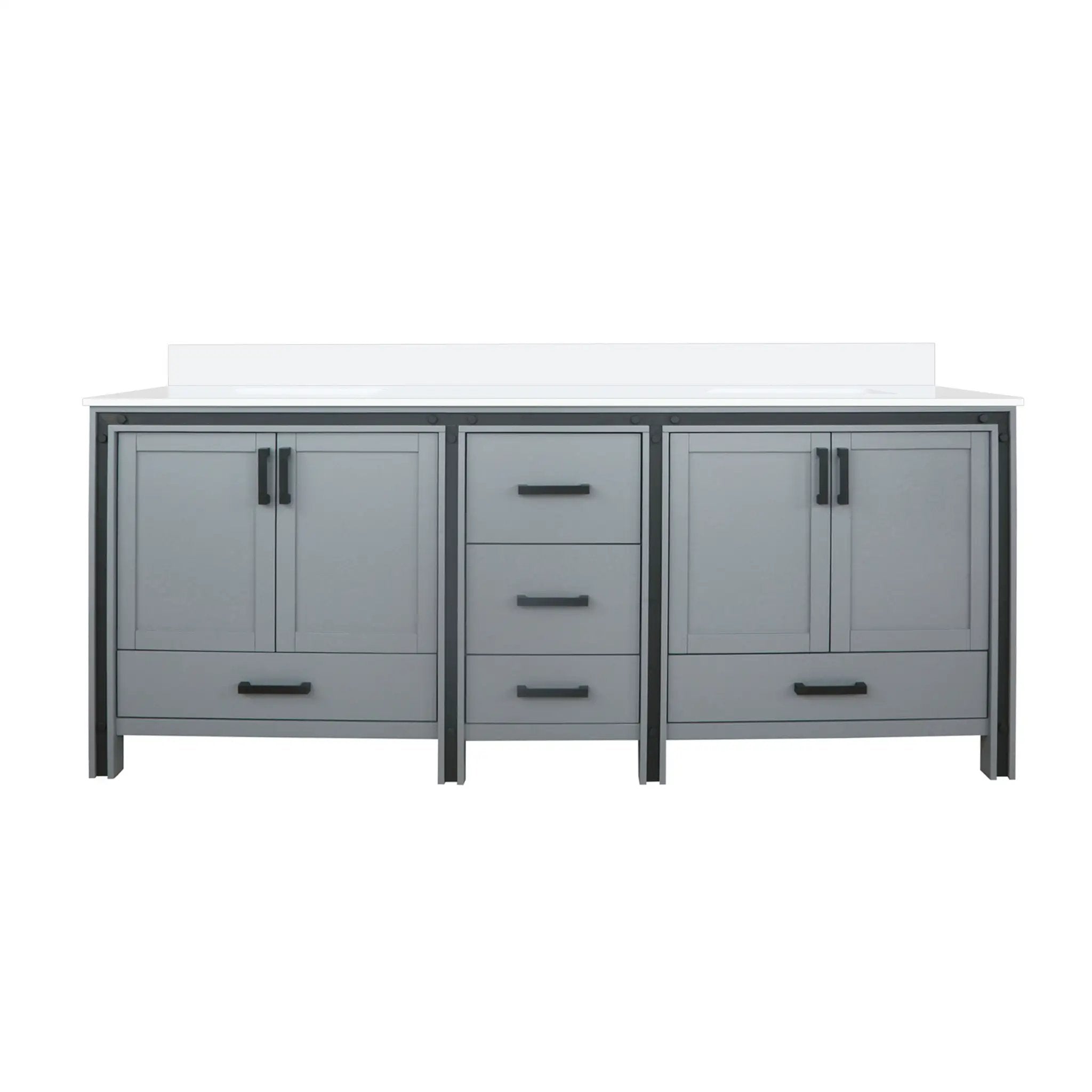 Lexora Ziva 84 in W x 22 in D Double Bath Vanity by Lexora