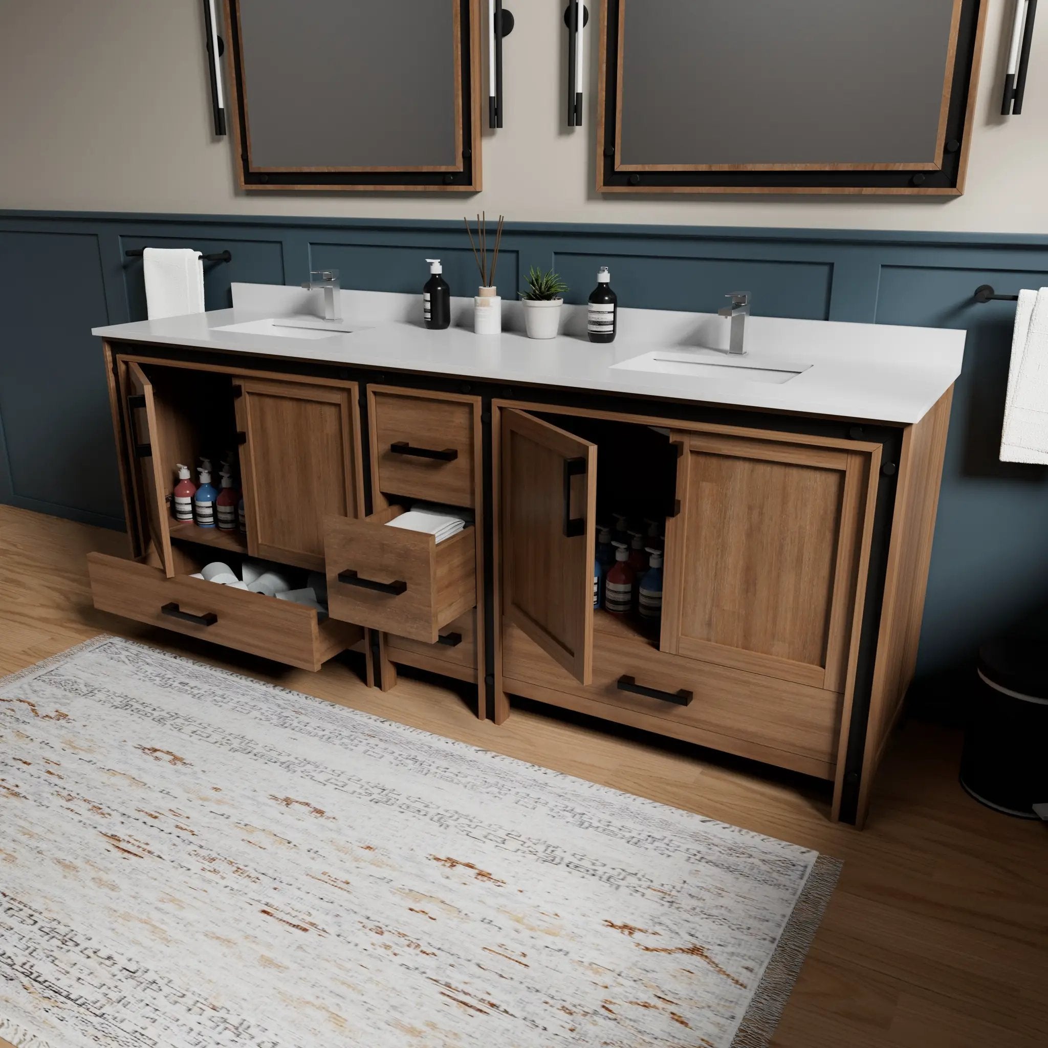 rustic barnwood vanity