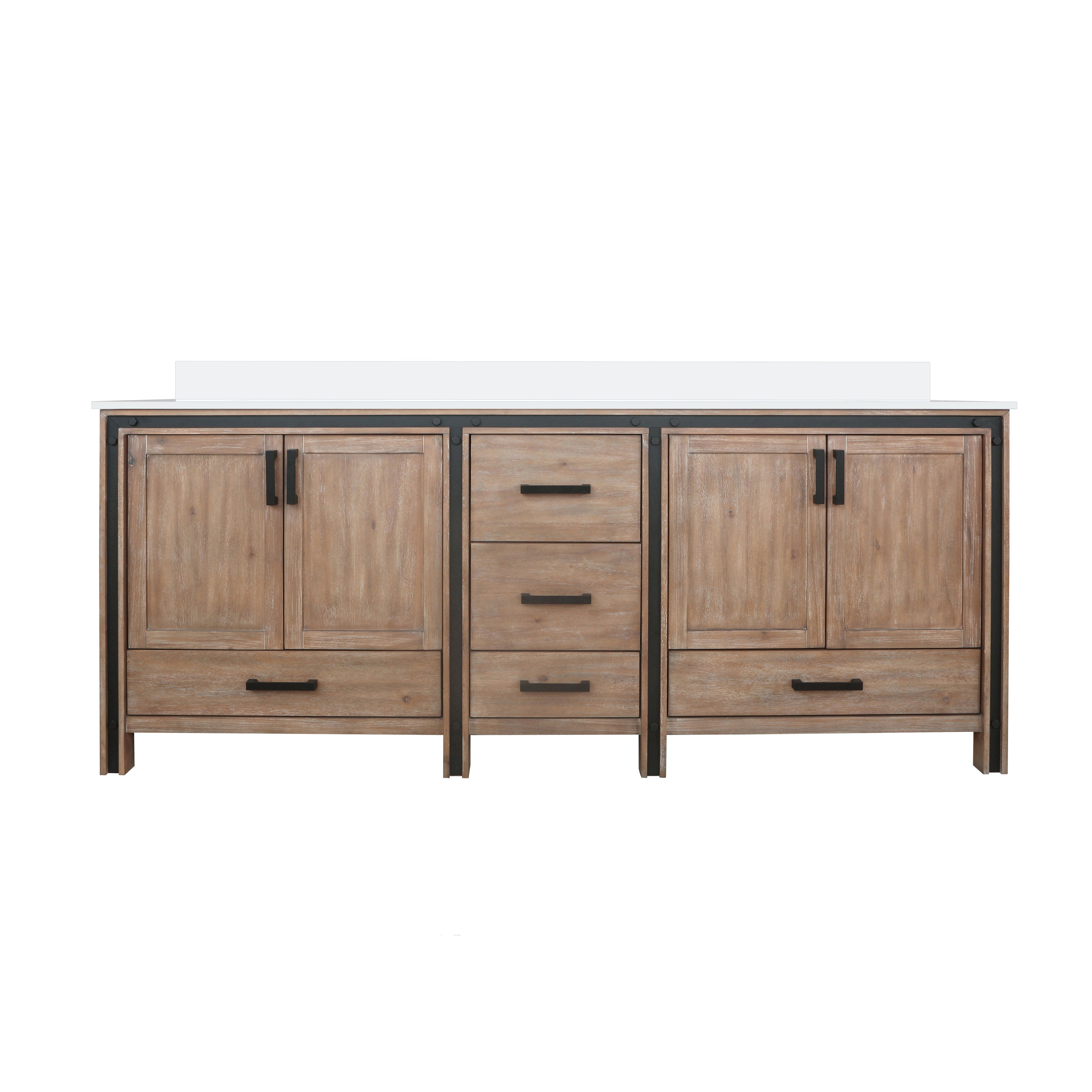 Lexora Ziva 84 in W x 22 in D Double Bath Vanity