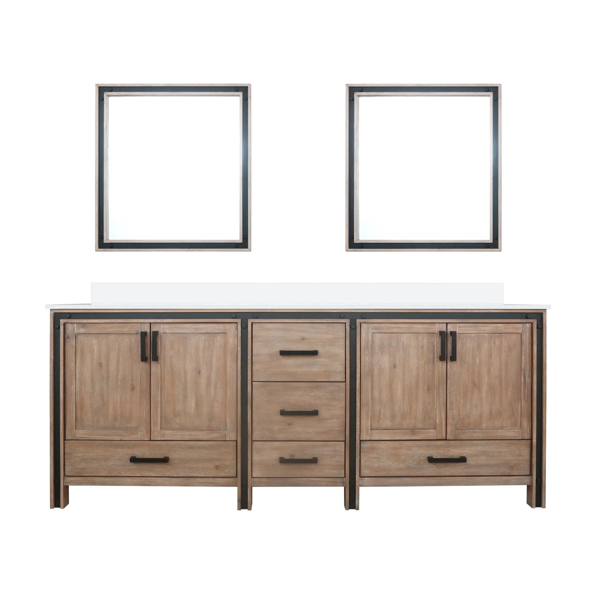 Lexora Ziva 84 in W x 22 in D Double Bath Vanity by Lexora