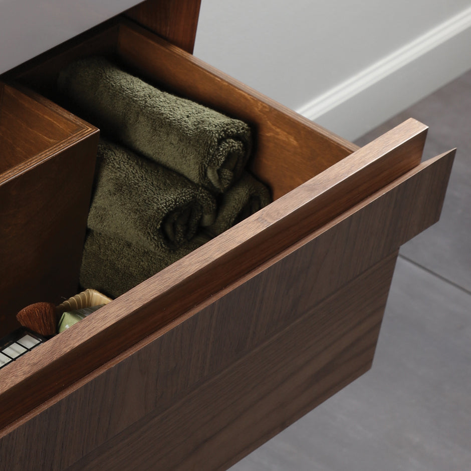 natural walnut vanity