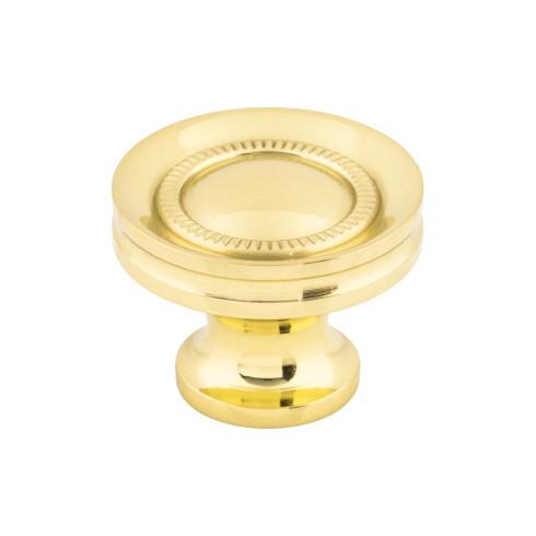 polished brass faced knob