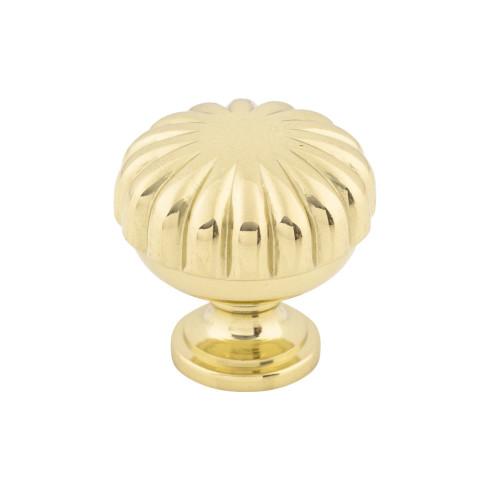 polished brass knob