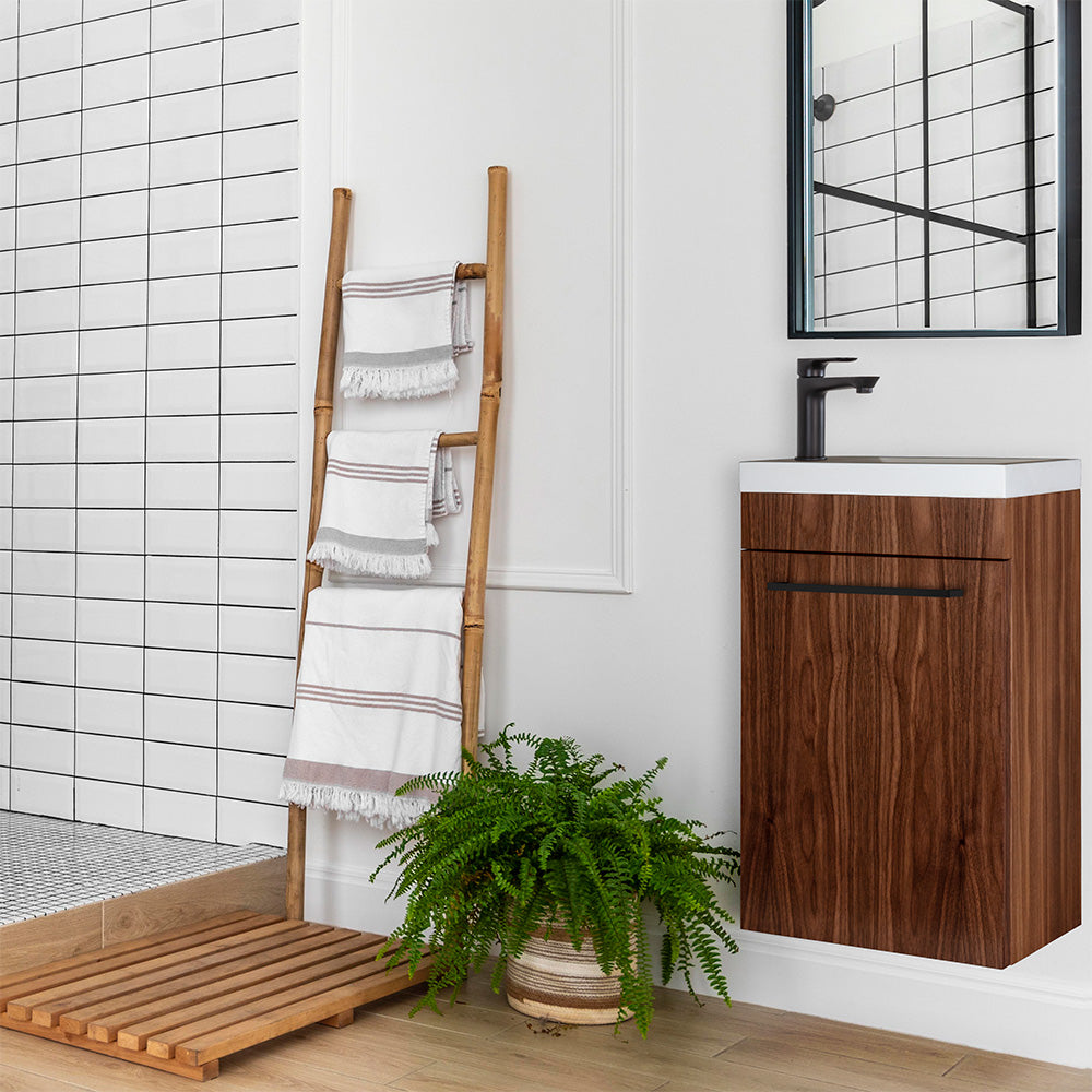 natural walnut vanity