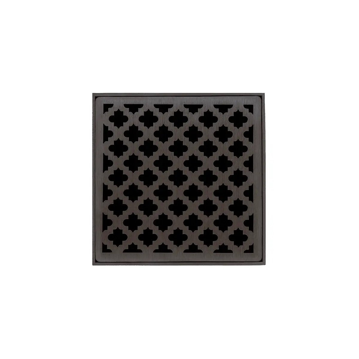 Infinity Drain 4" x 4" MD 4 Complete Kit with Moor Pattern Decorative Plate with ABS Drain Body, 2" Outlet by Infinity Drain